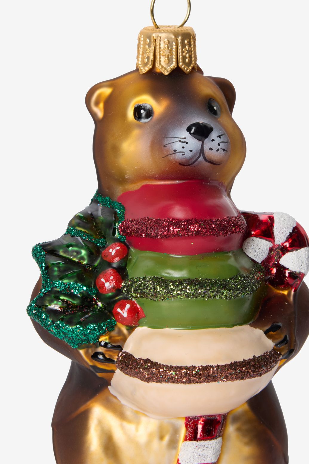 Kerst ornament otter met macarons