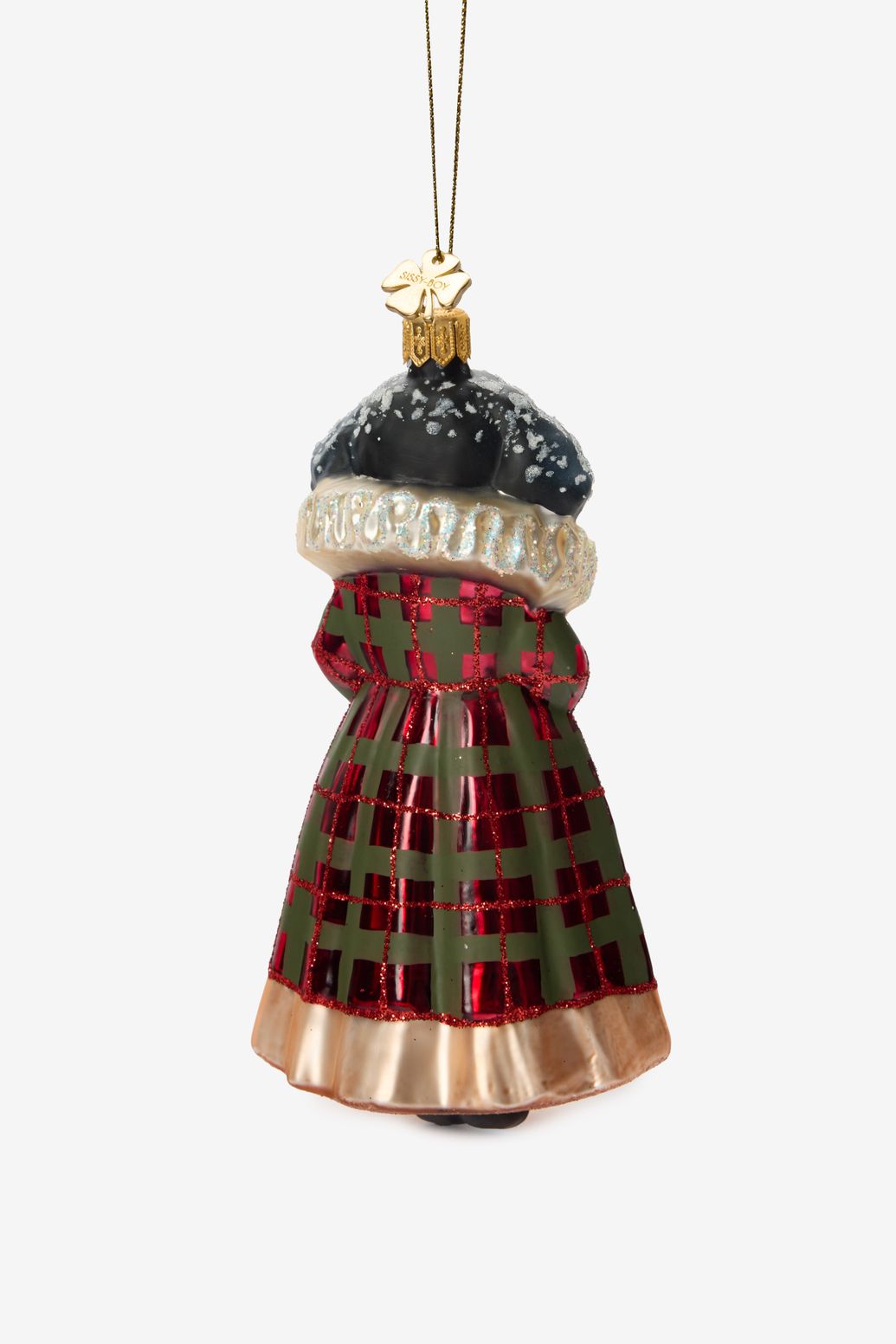 Kerst ornament hond met jas