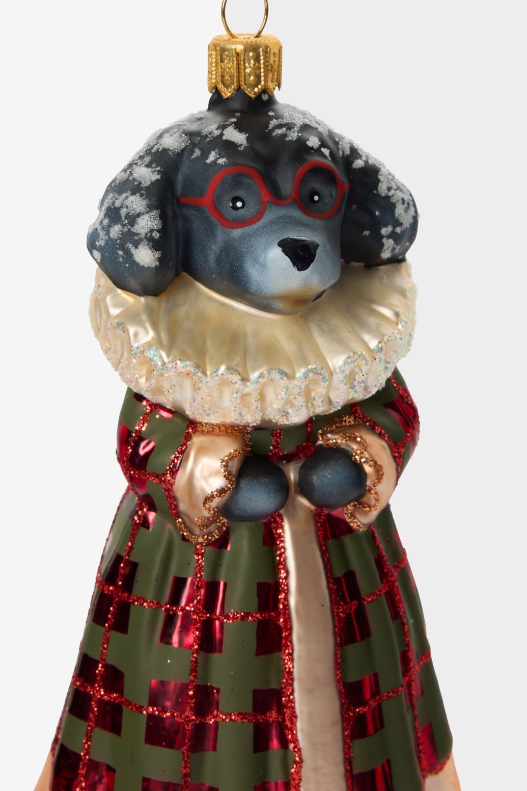 Kerst ornament hond met jas