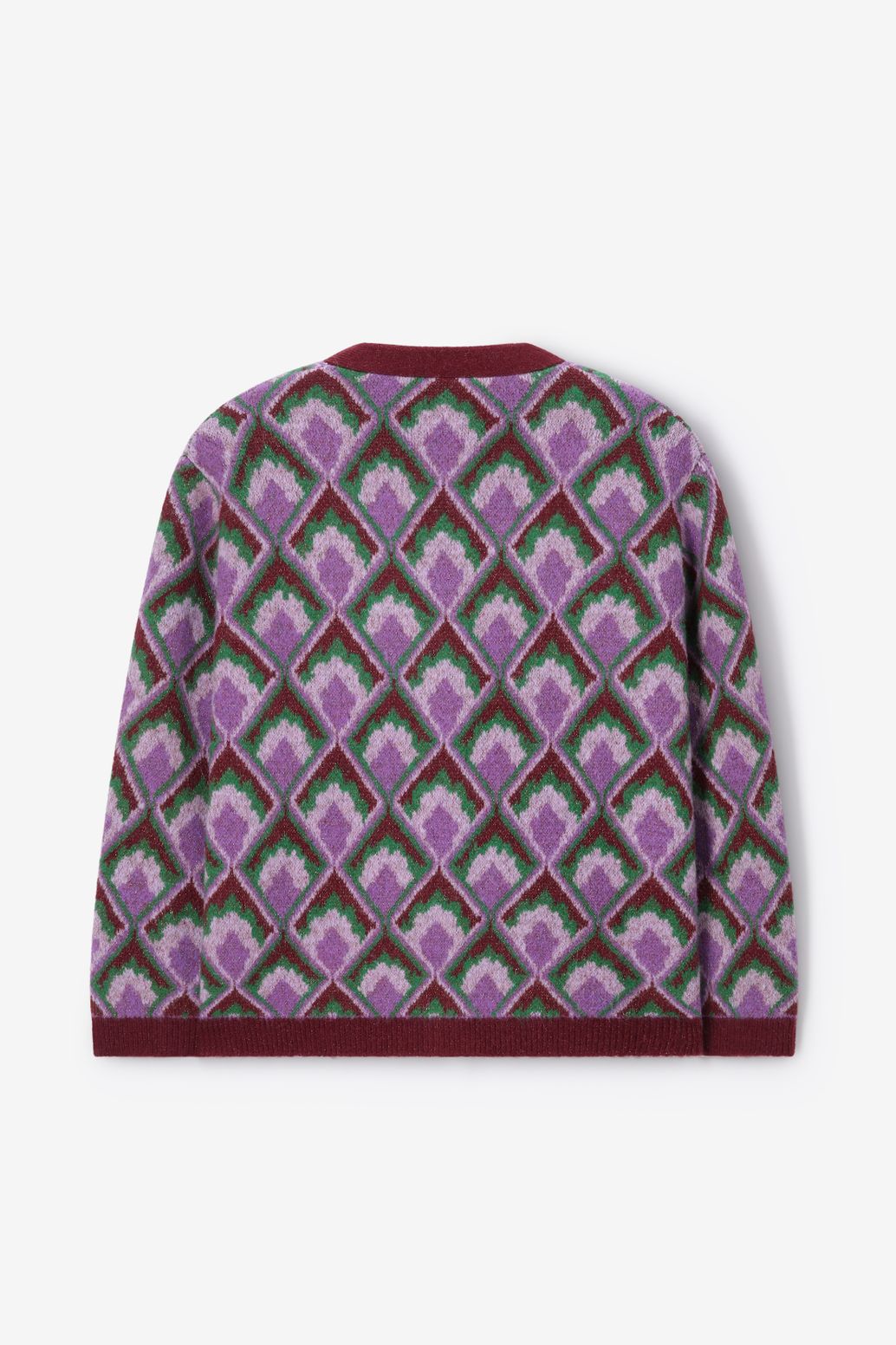 Donkerrood jacquard vest