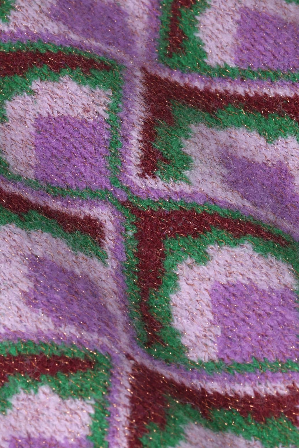 Donkerrood jacquard vest