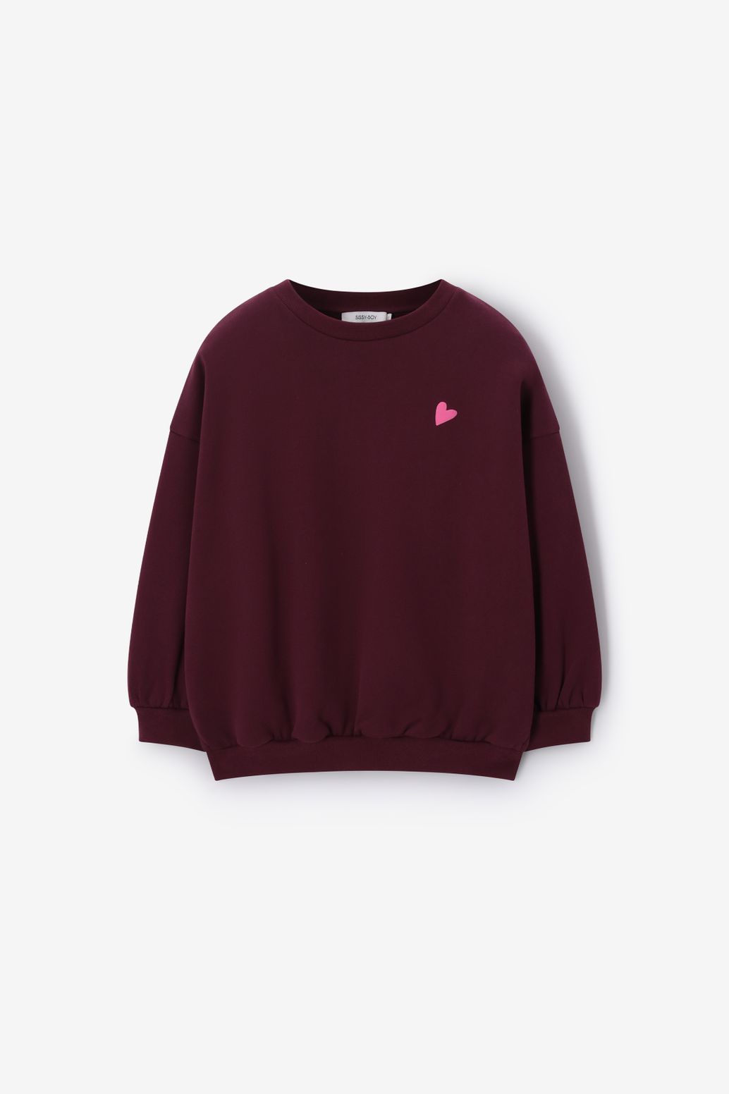 Oversize-Sweater mit Artwork - dunkelrot