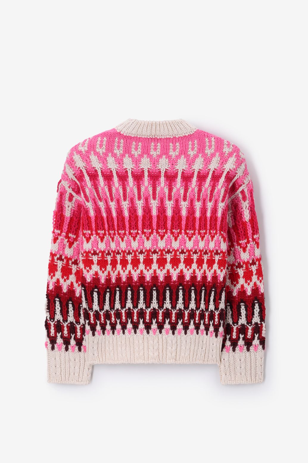Pull grosse maille - rose