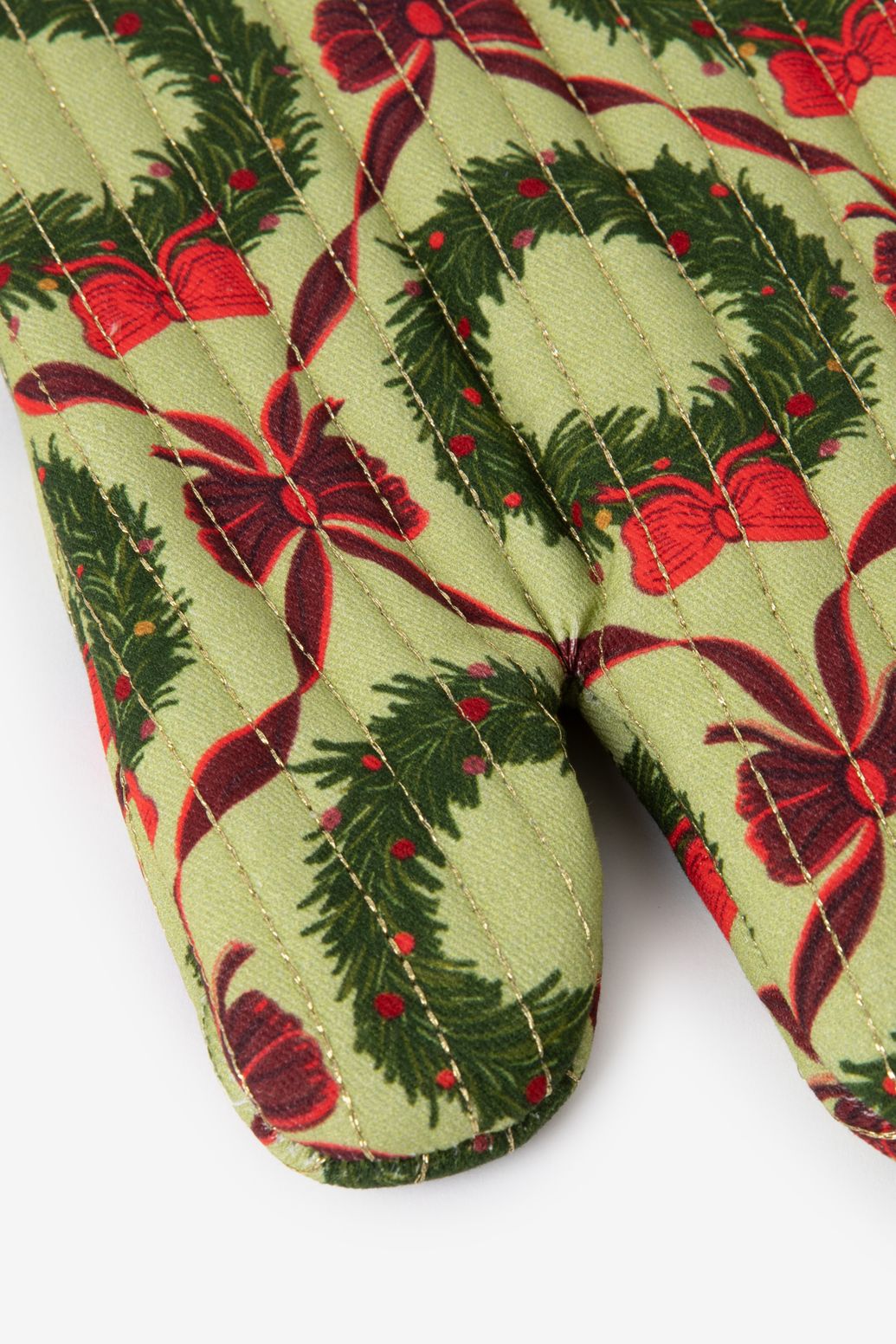 Gant de cuisine avec imprimé Noël - vert