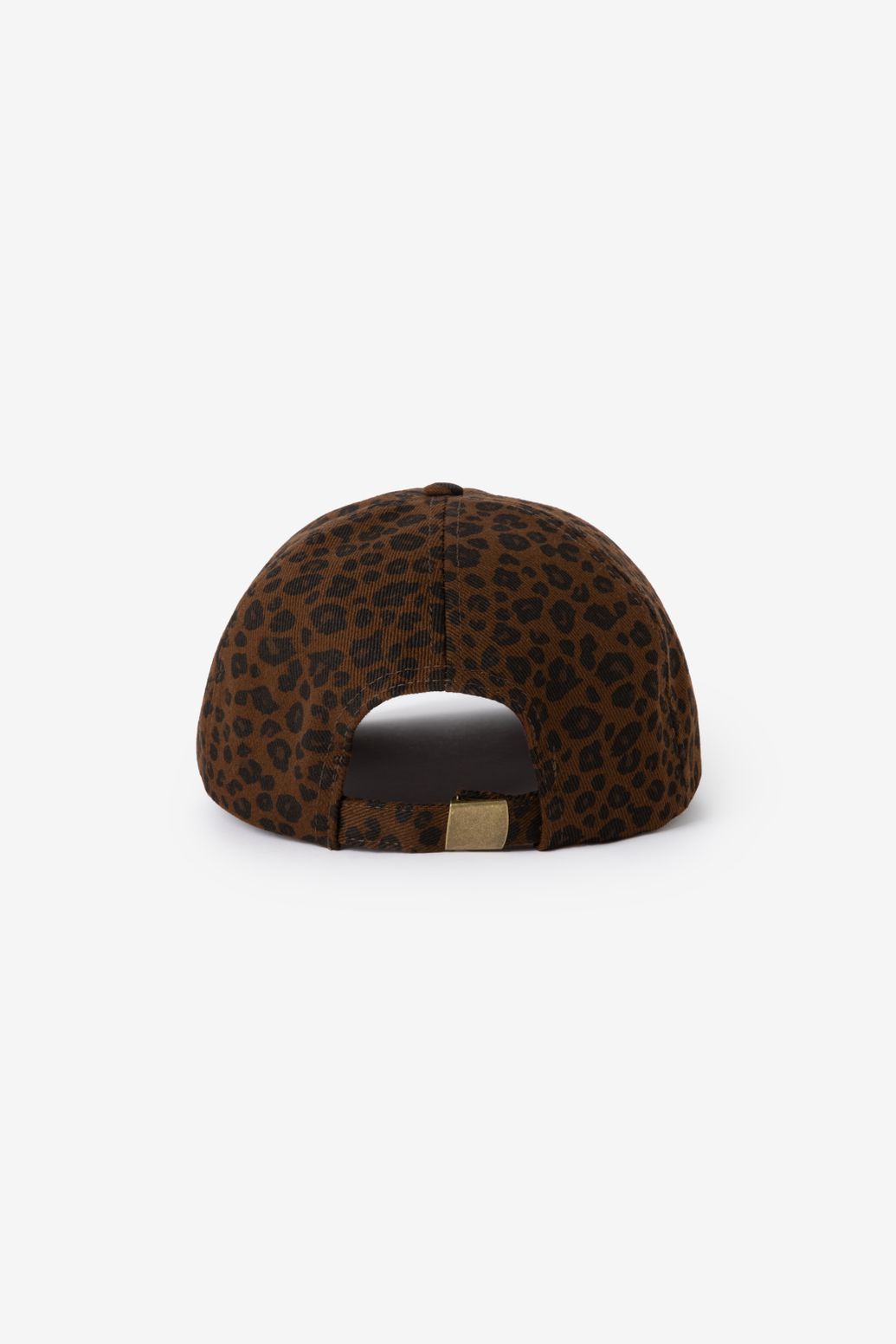 Kappe mit Leoprint - dunkelbraun