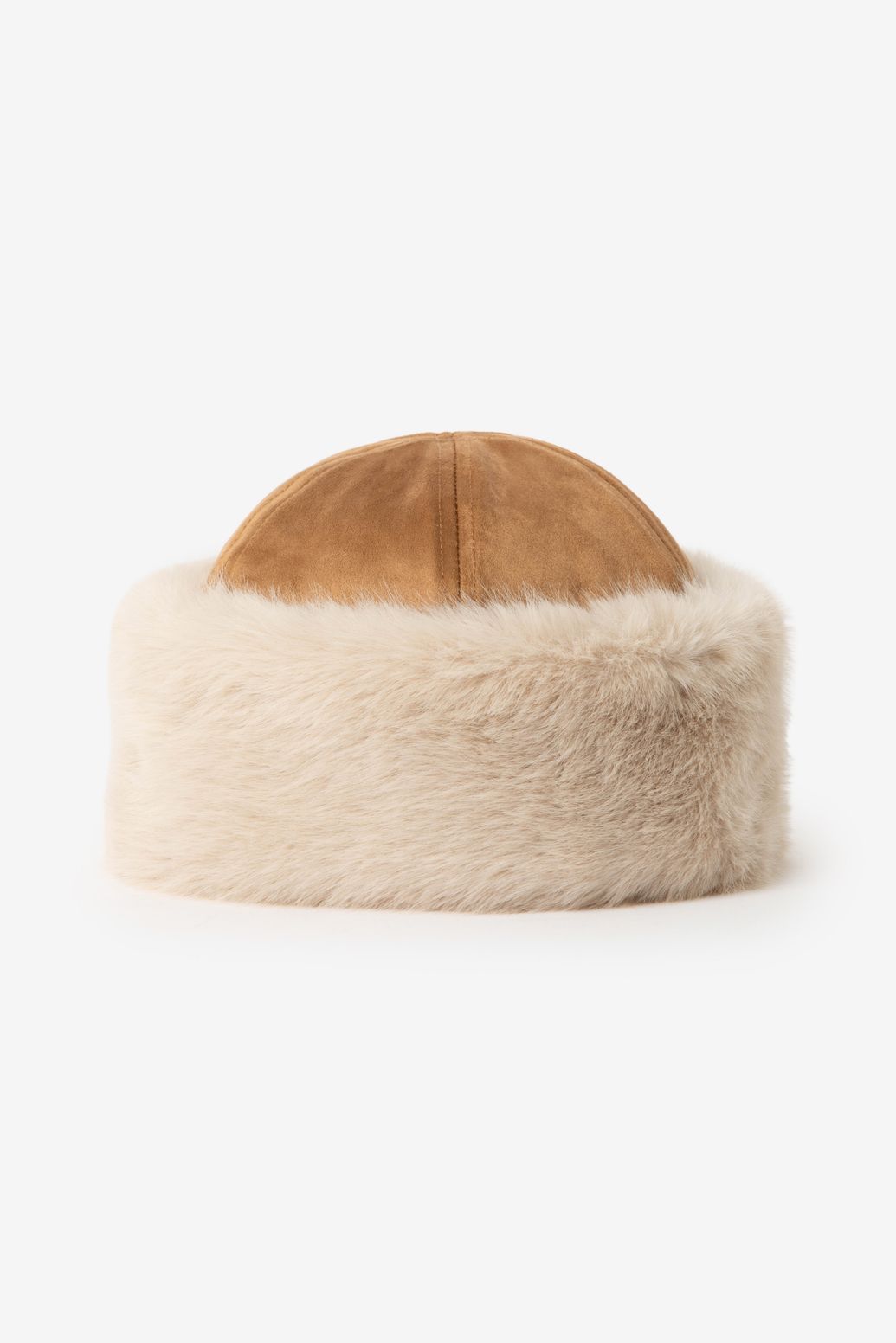 Bruine faux fur muts