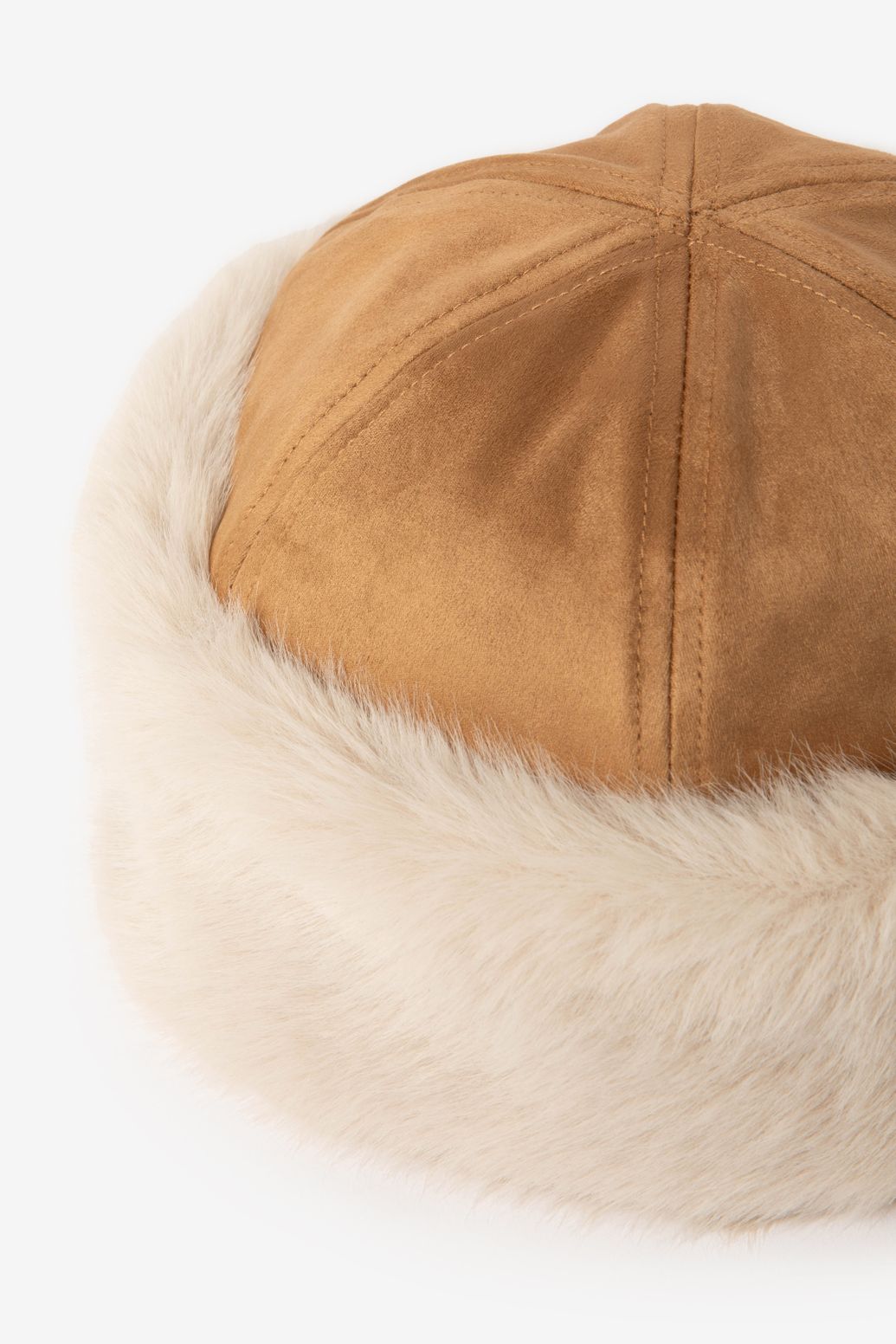 Bruine faux fur muts