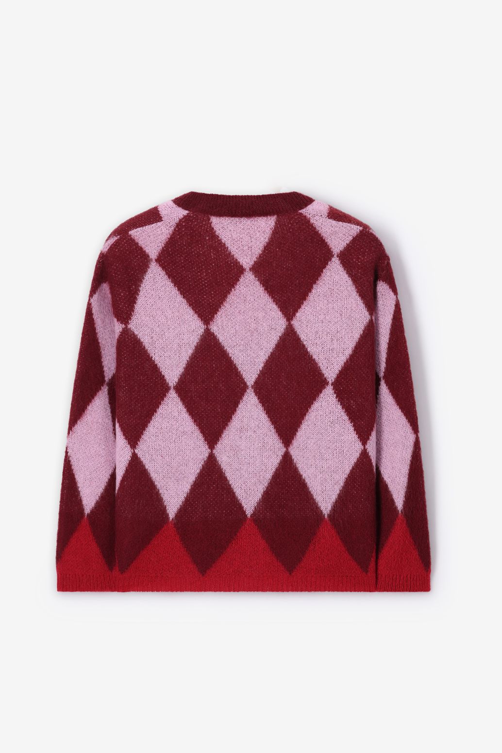 Donkerrood vest met ruiten