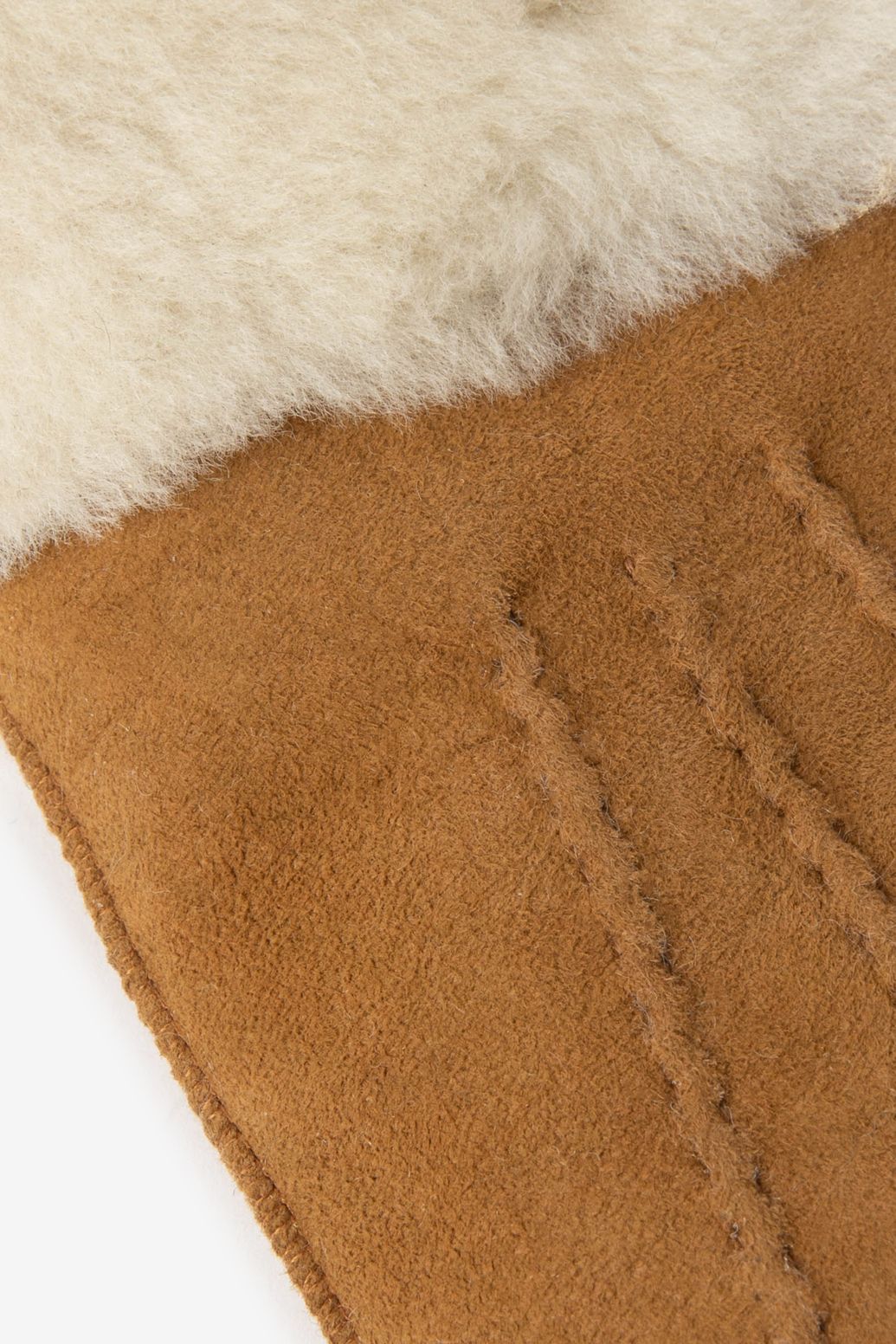 Bruine leren lammy handschoenen