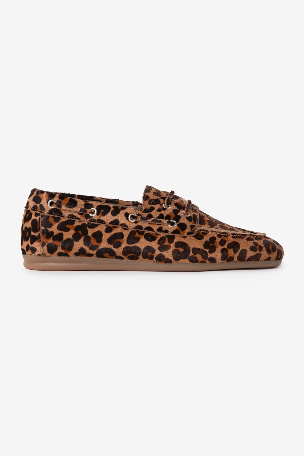 Bootsschuhe mit Leoprint - braun
