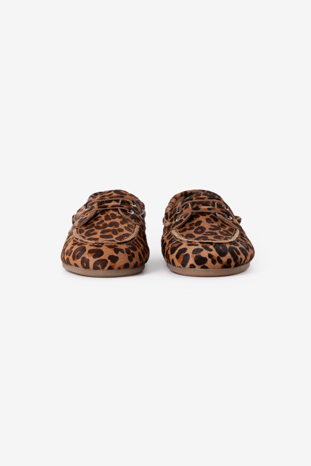Bootsschuhe mit Leoprint - braun