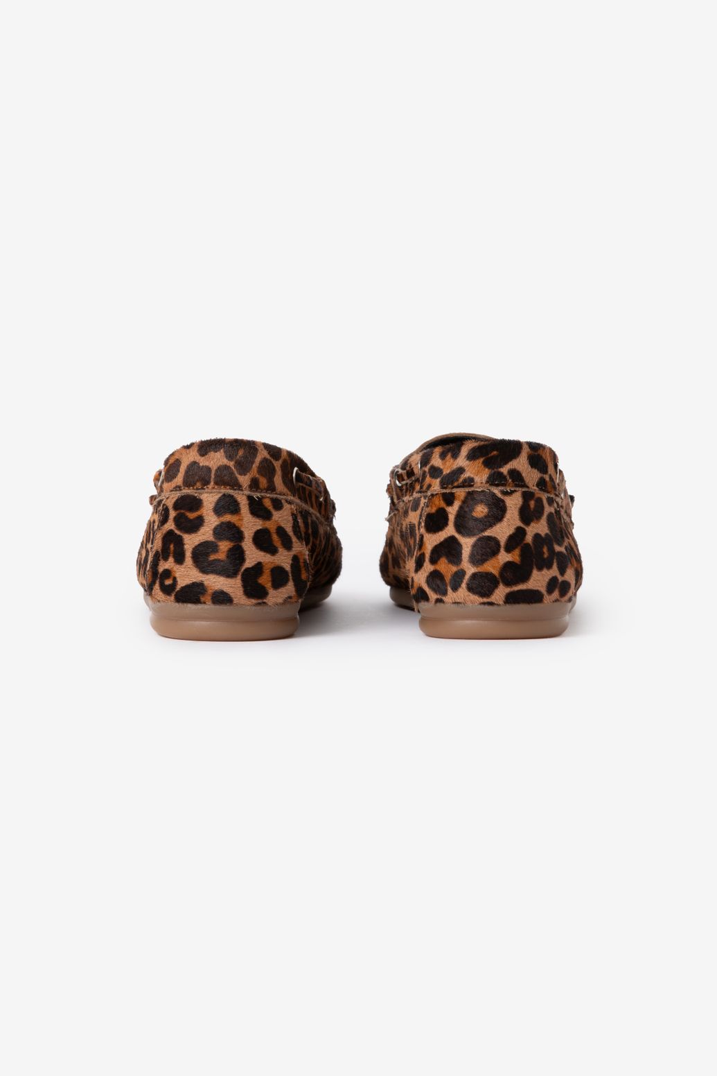 Bootsschuhe mit Leoprint - braun