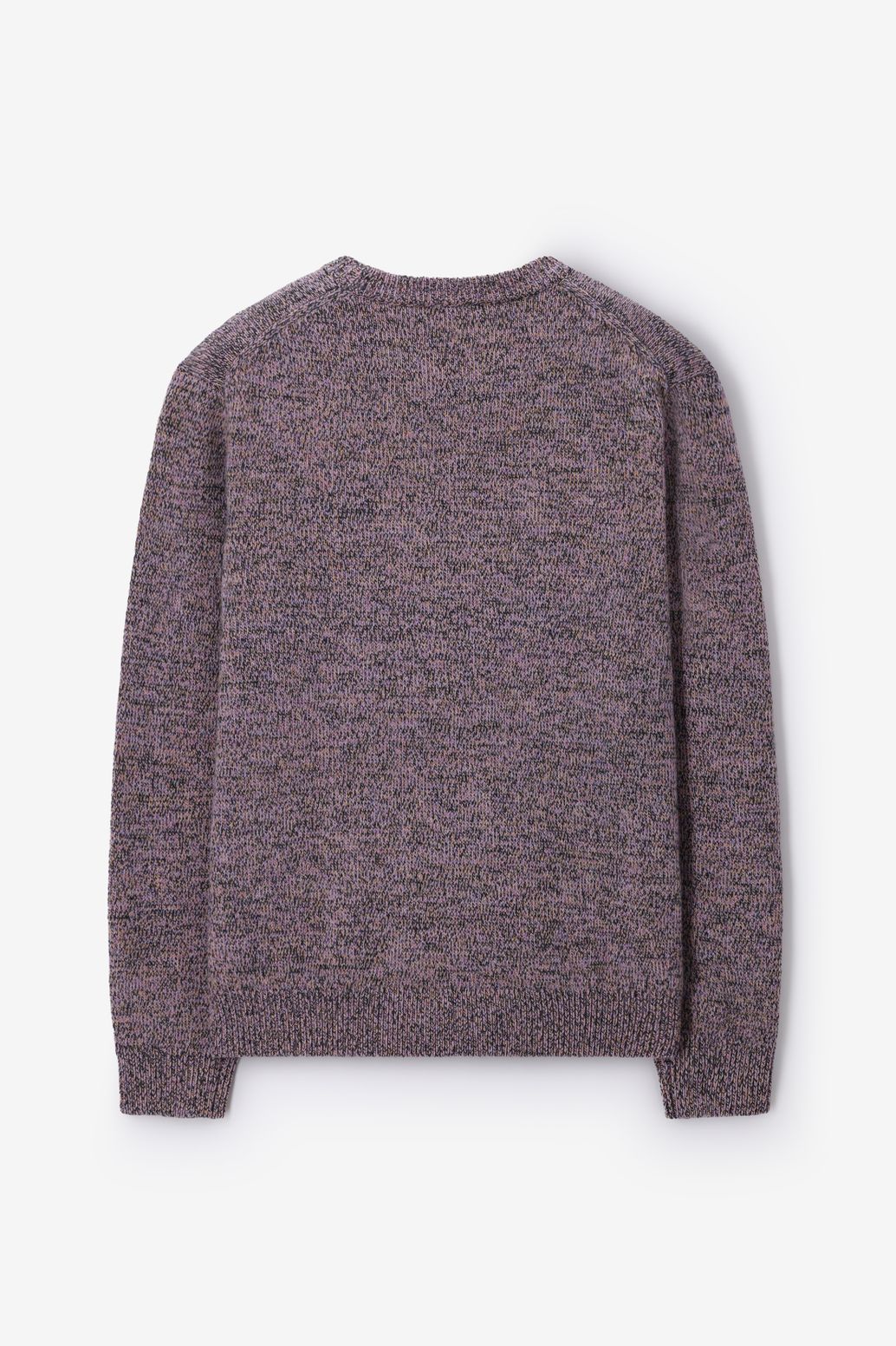 Melierter Wollpullover - flieder