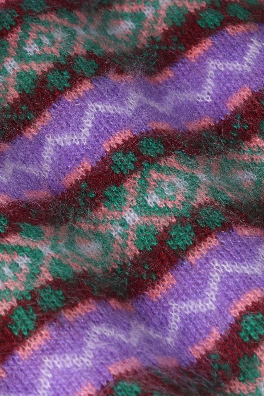 Donkerrode jacquard trui