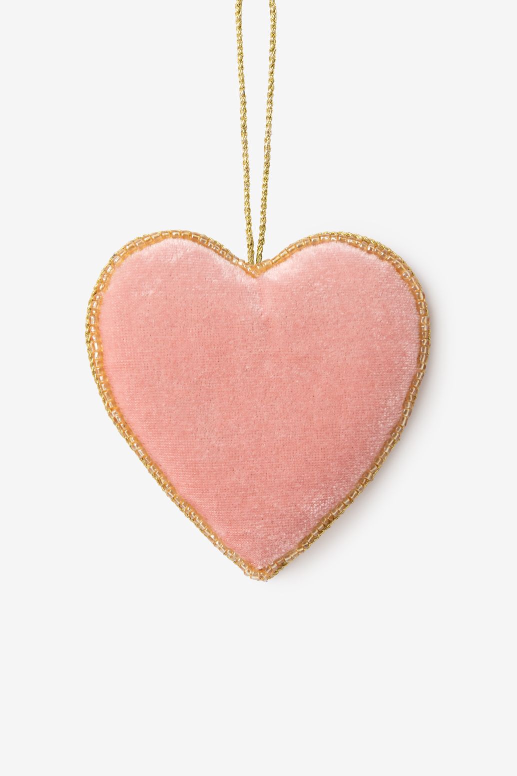 Suspension de Noël coeur - rose