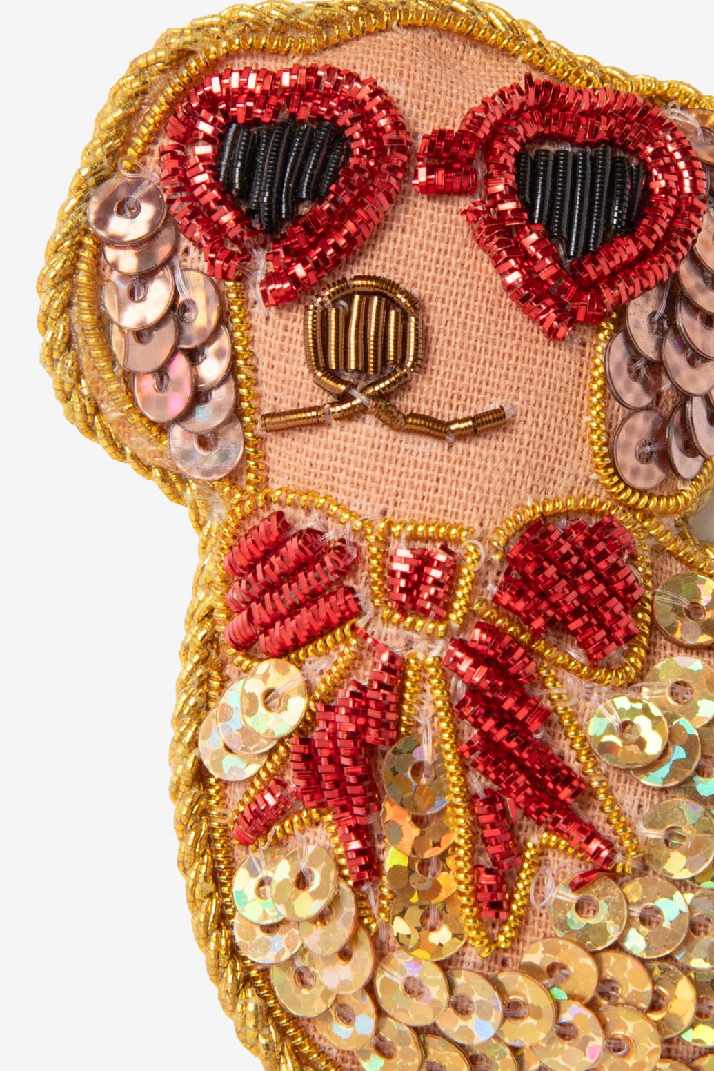 Multicolour kersthanger met teckel