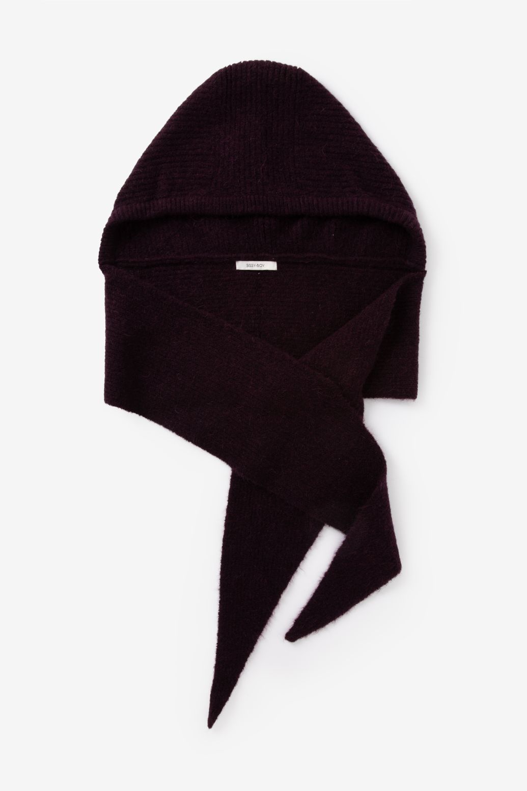Balaclava aus Wolle - dunkelrot