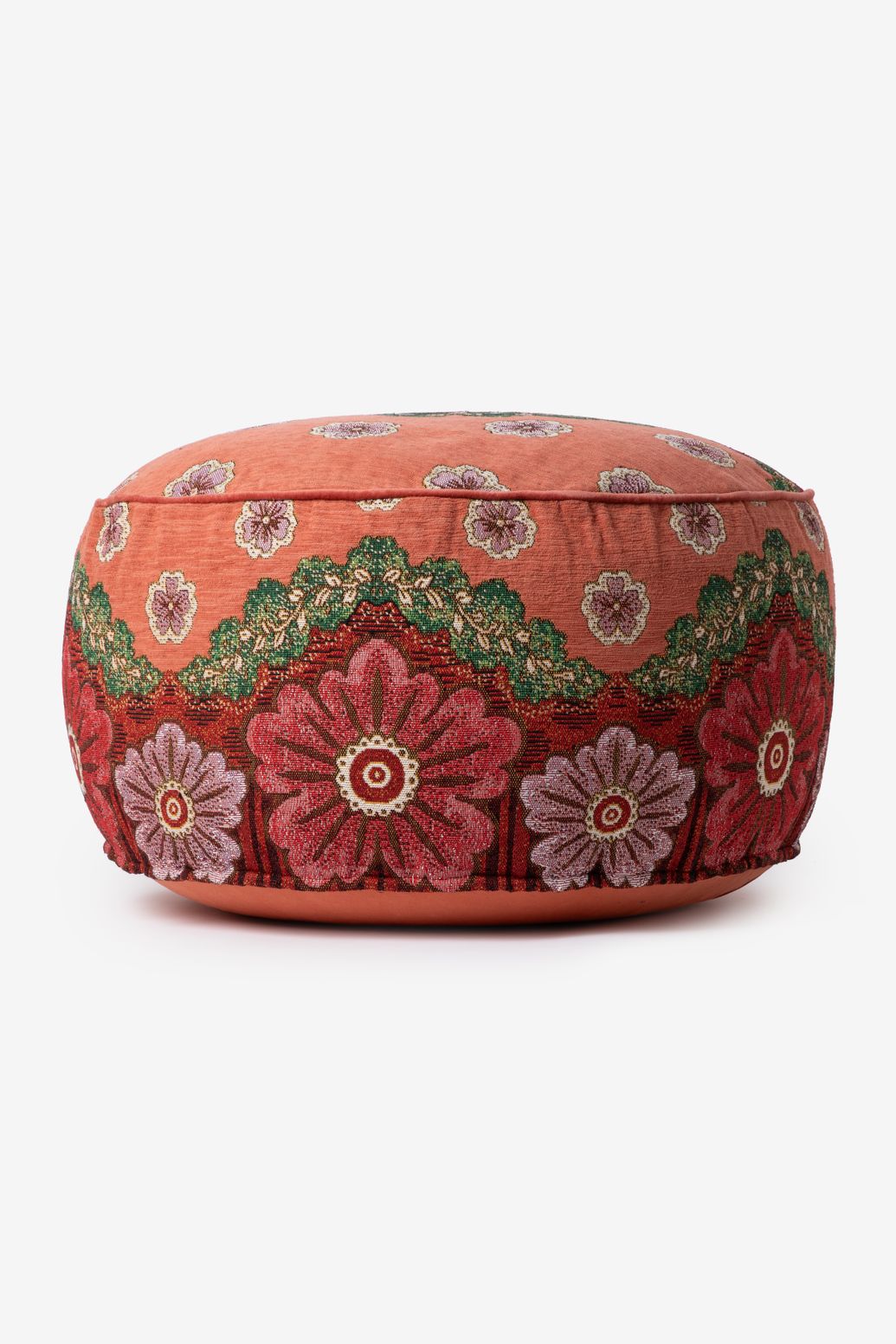 Pouf avec imprimé fleuri - multicolore