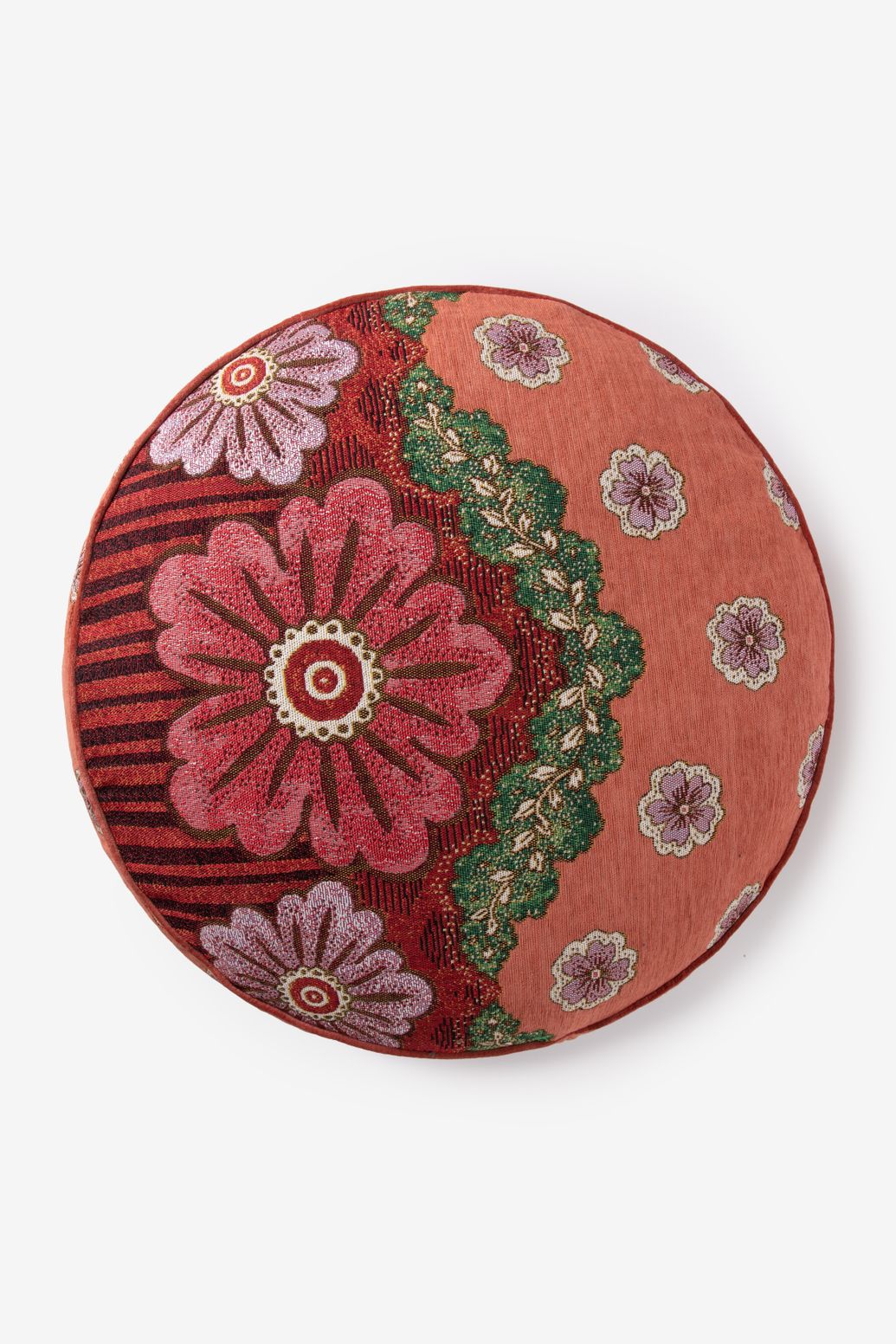 Pouf avec imprimé fleuri - multicolore