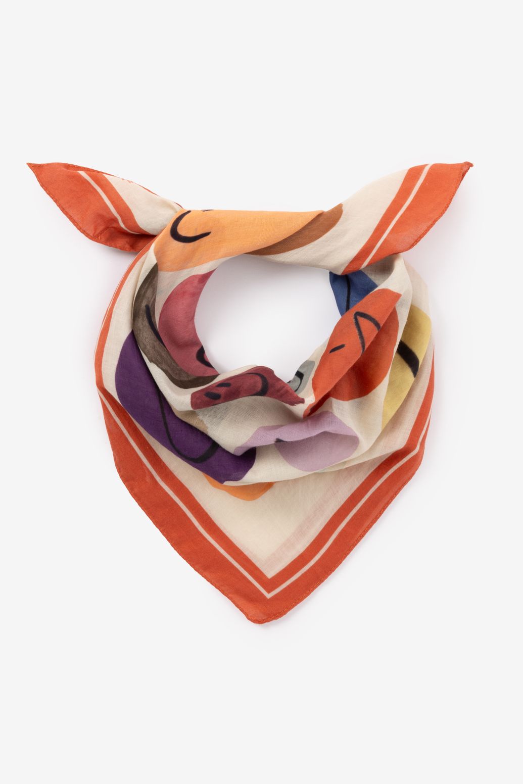 Foulard avec imprimé - orange