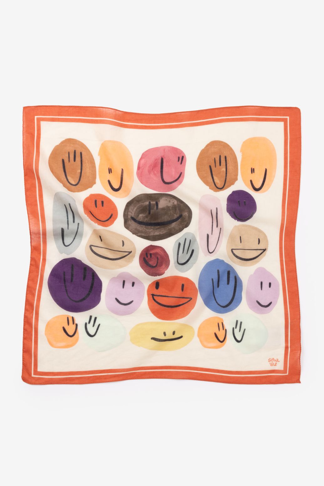 Tuch mit Print - orange