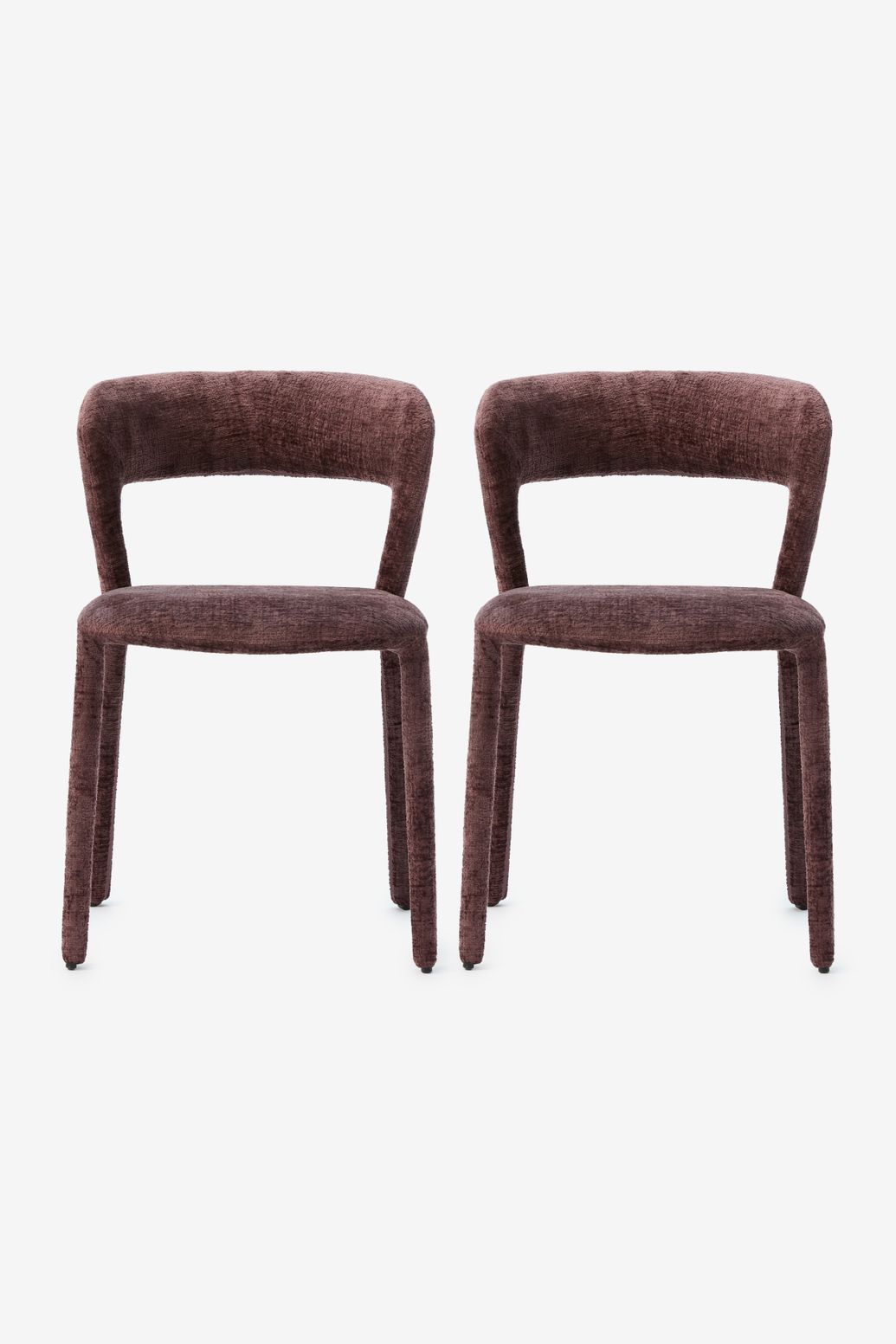 Esszimmerstühle aus Chenille - lila