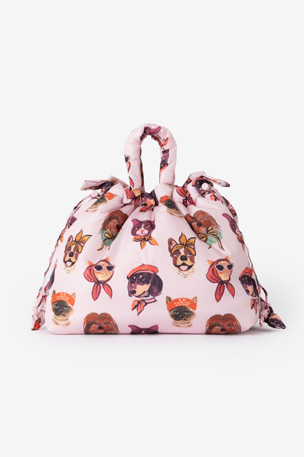 Sac avec imprimé chiens - rose clair