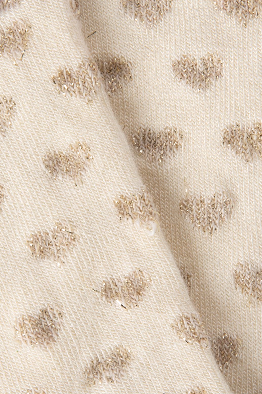 Socken mit Herzmuster - cremeweiß