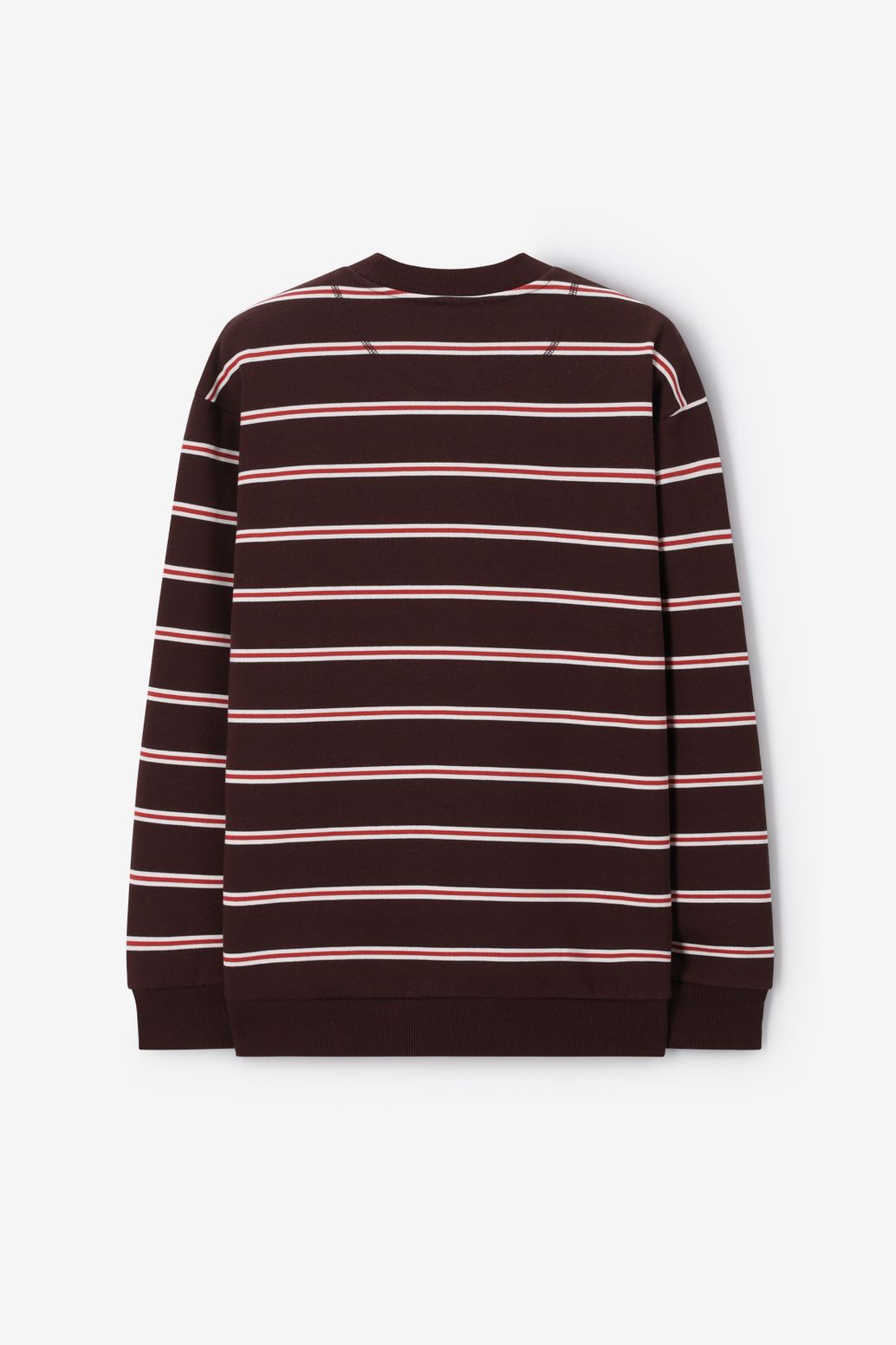 Sweat rayé - marron foncé