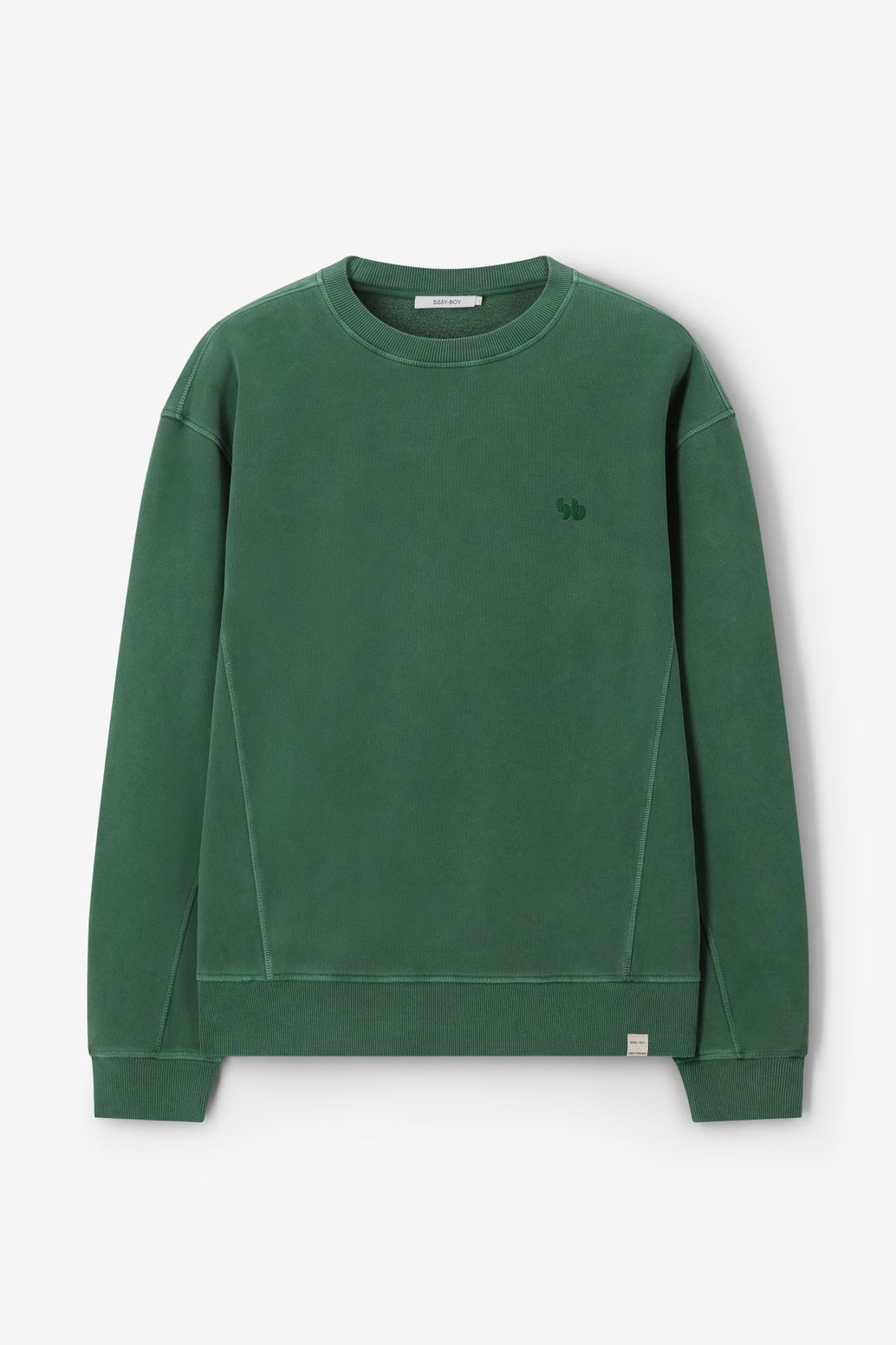 Sweat avec broderie - vert foncé