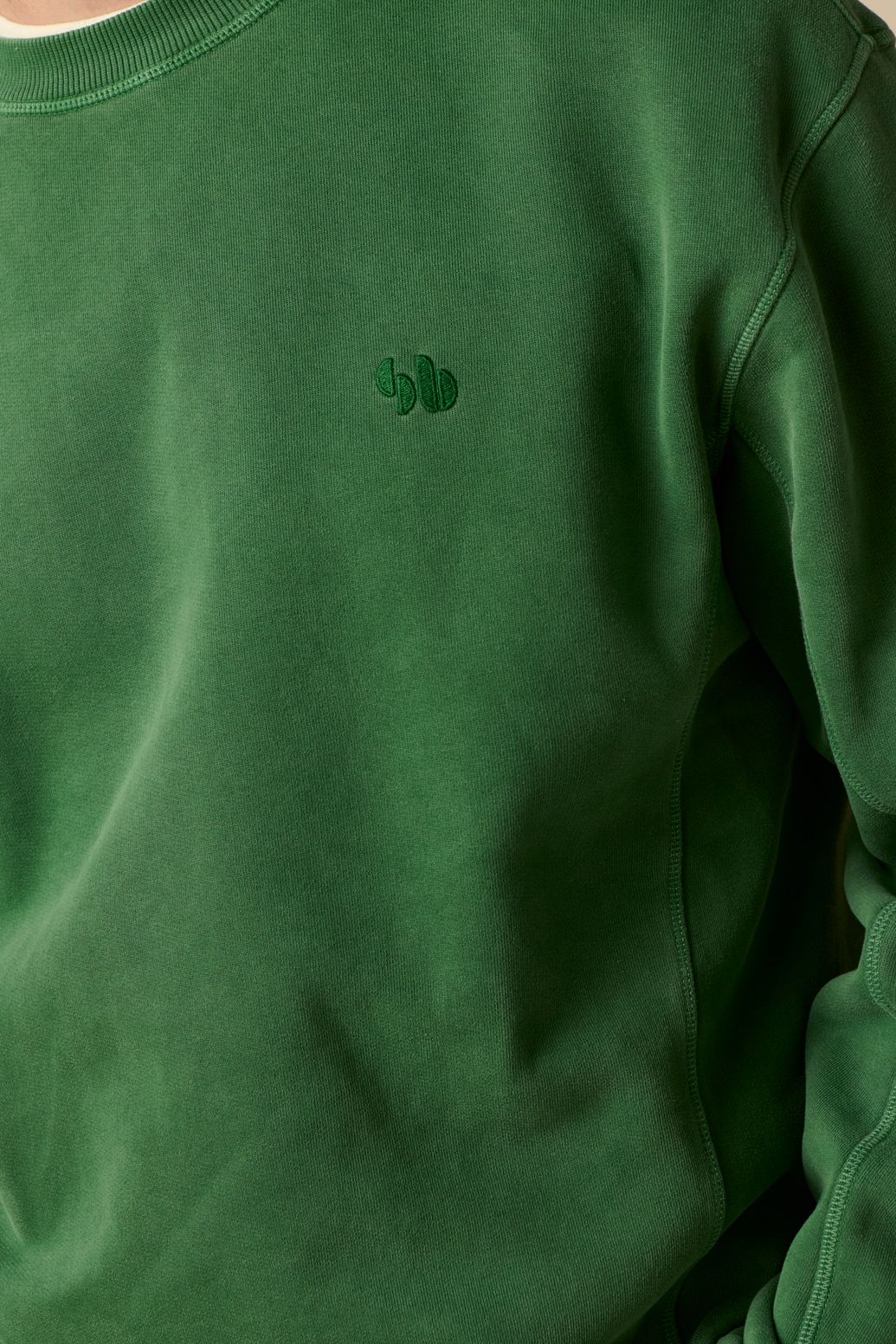Sweater mit Stickerei - dunkelgrün