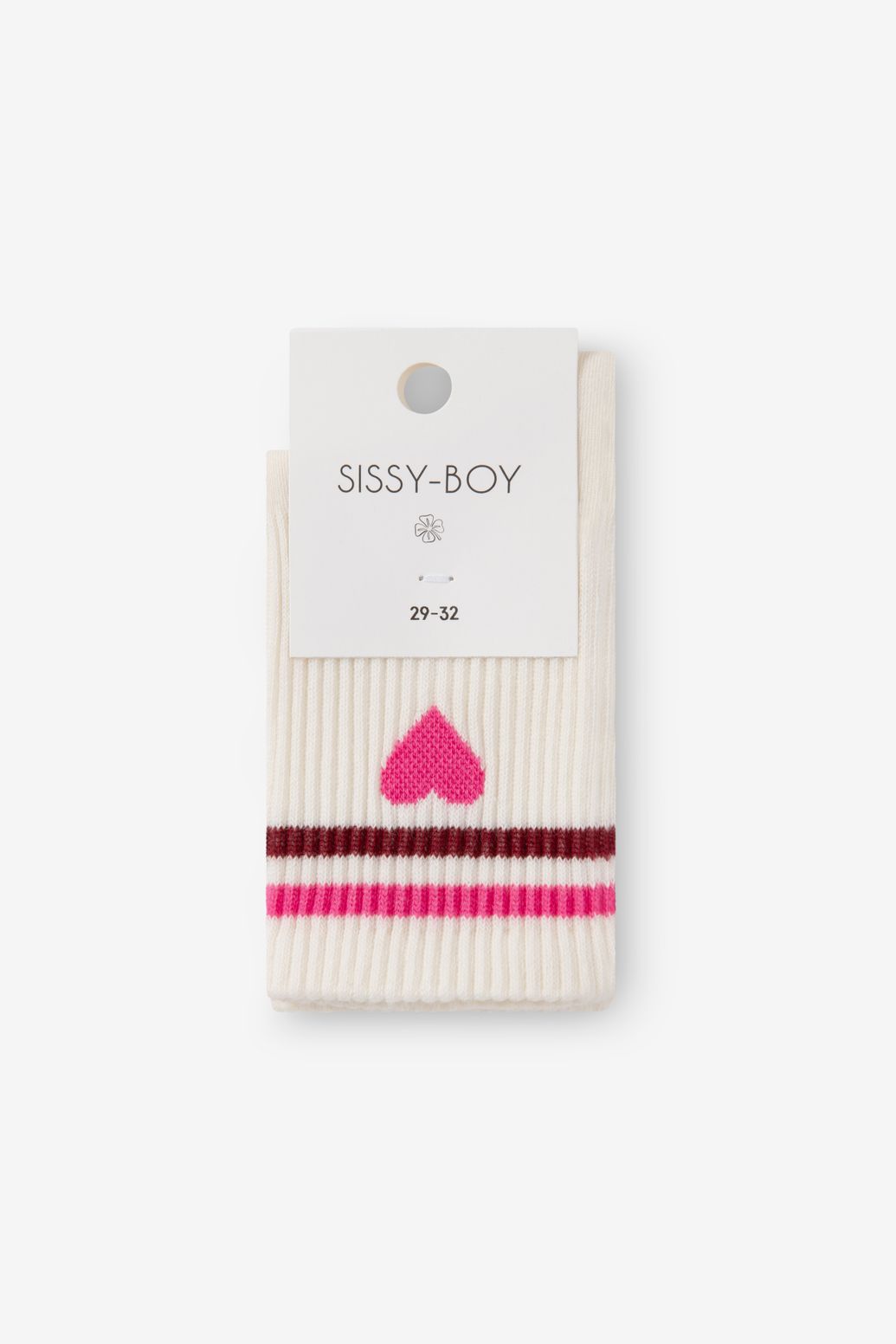 Chaussettes de sport avec cœur - blanc