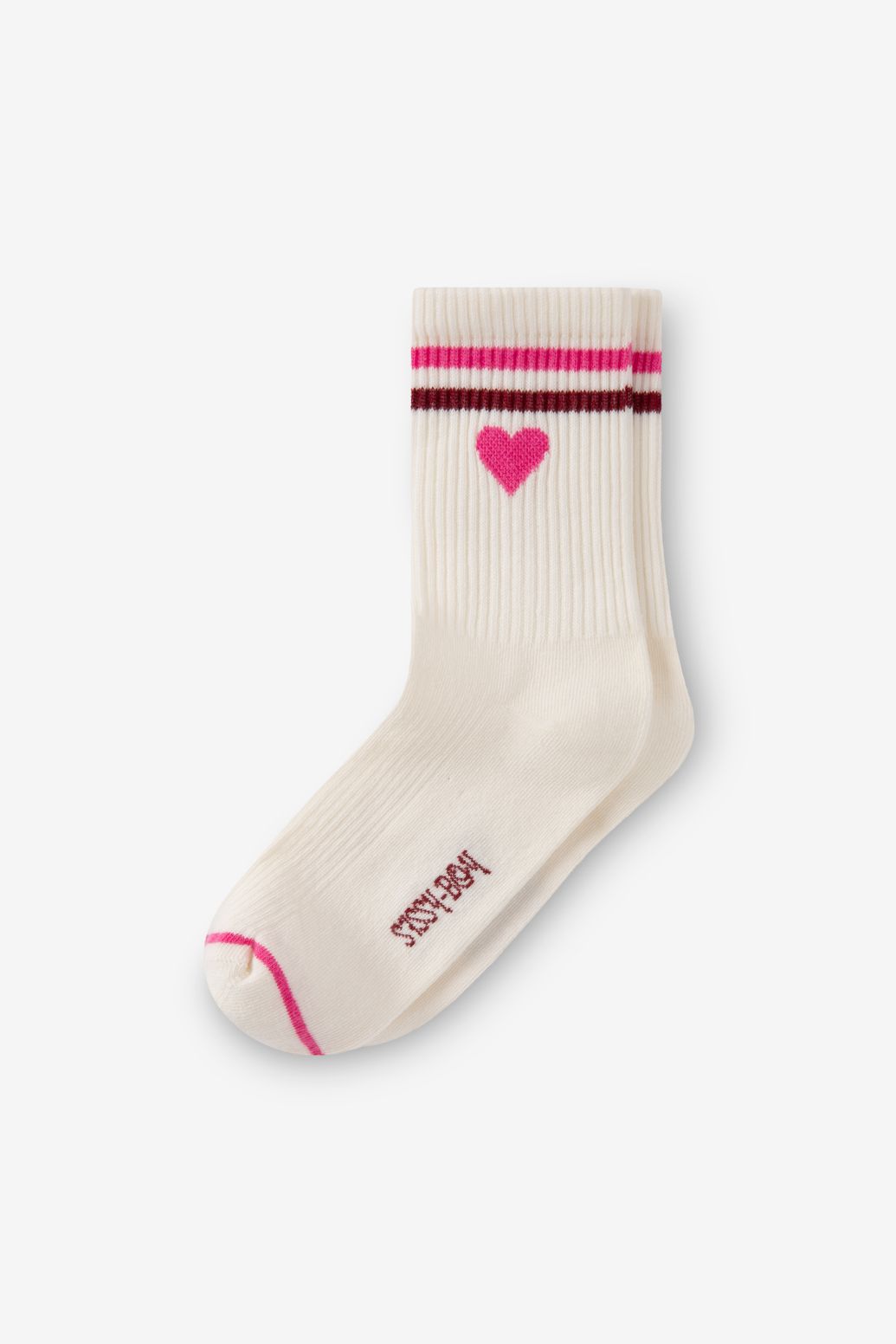 Chaussettes de sport avec cœur - blanc