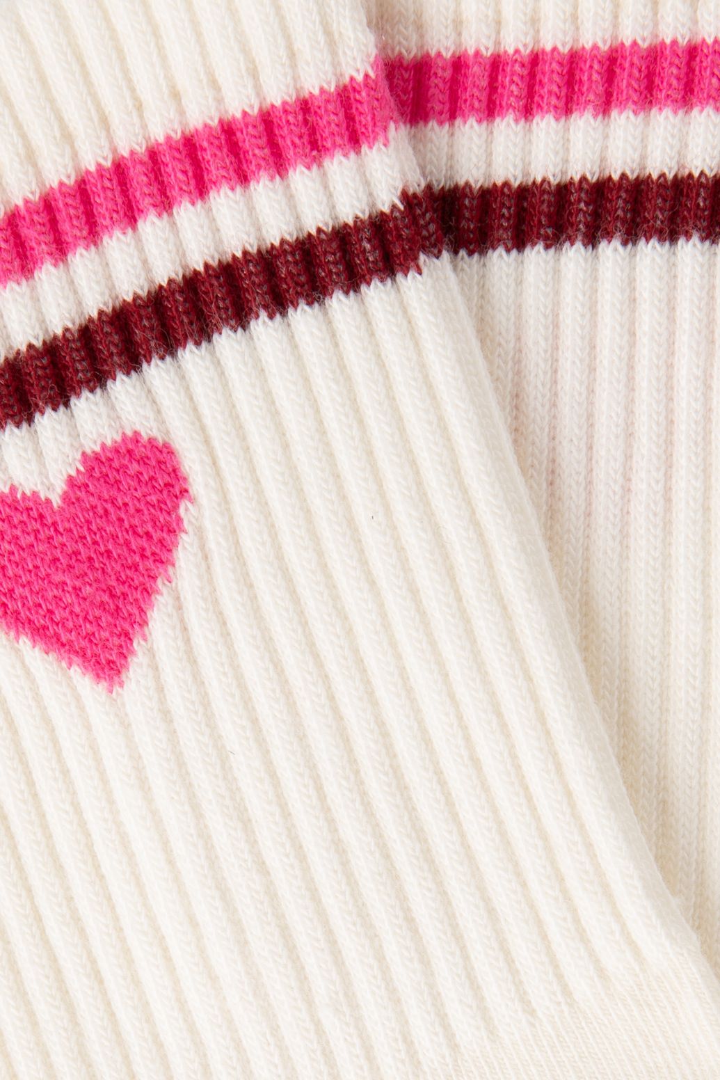 Chaussettes de sport avec cœur - blanc