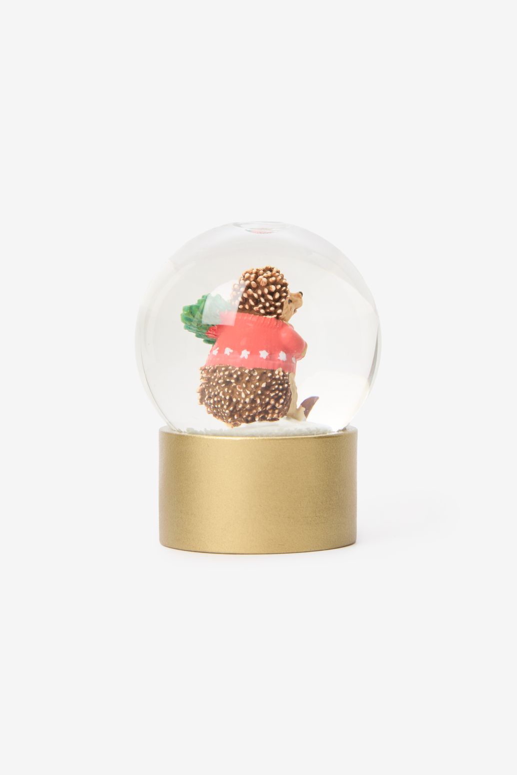 Boule à neige en verre avec hérisson