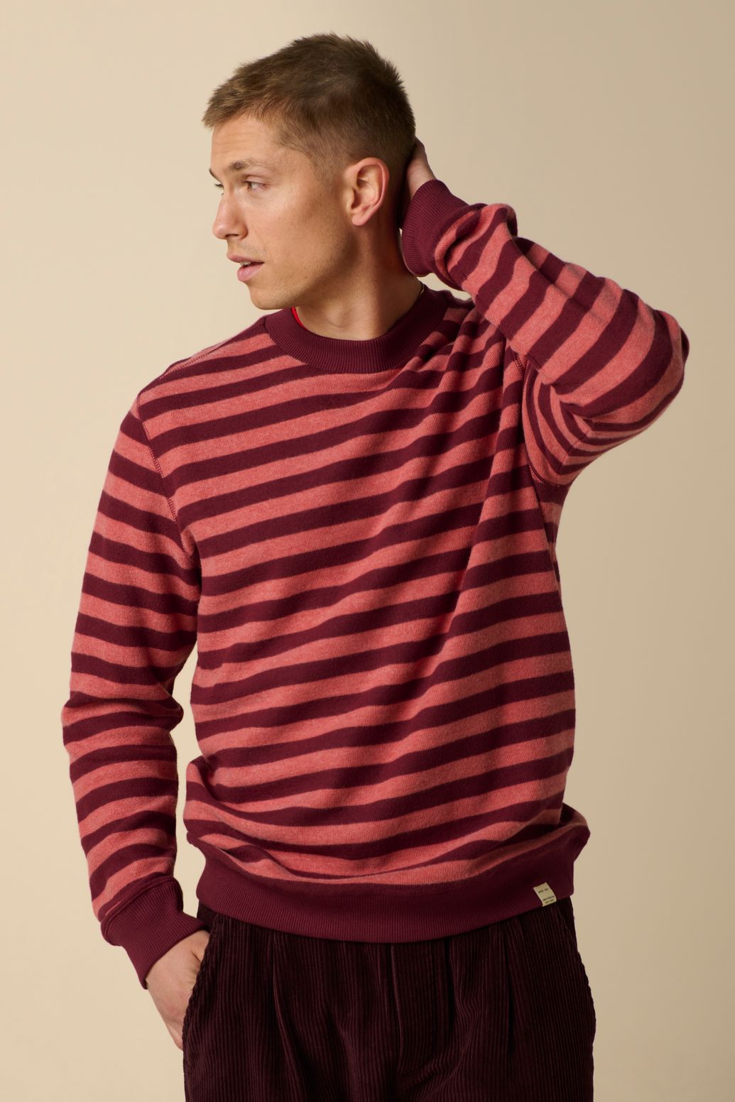 Rode gestreepte sweater