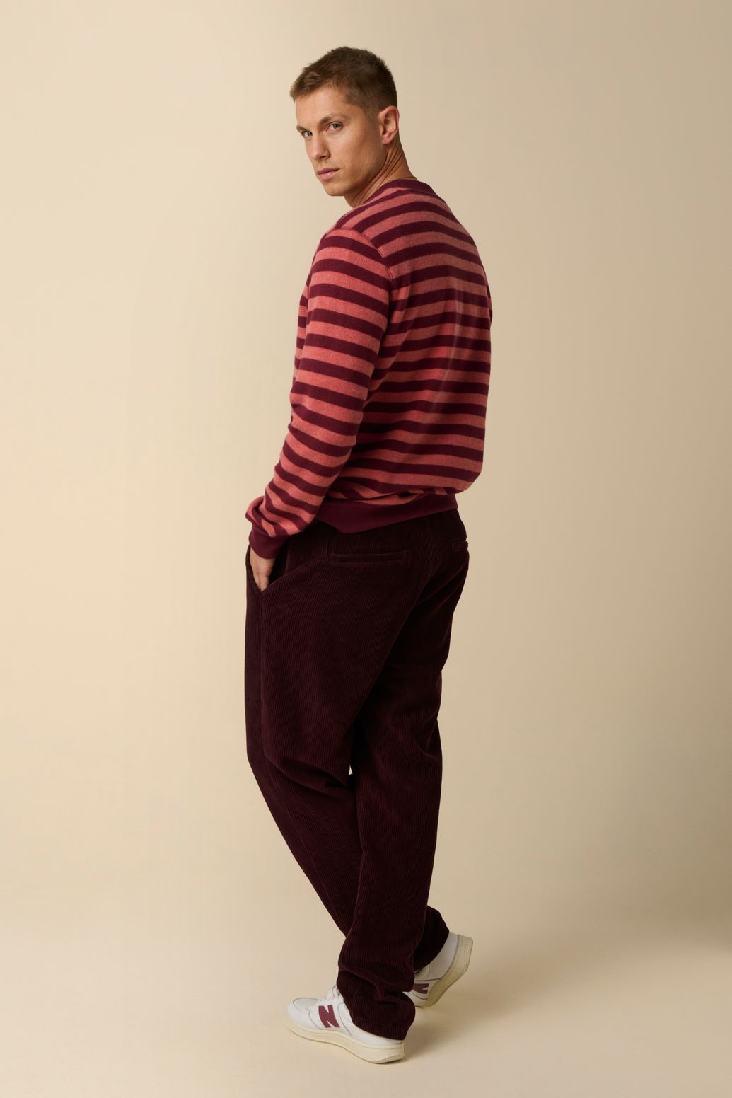 Rode gestreepte sweater
