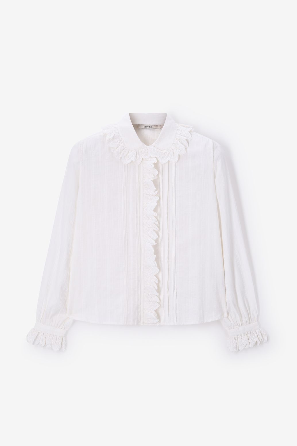 Blouse avec volants - blanc