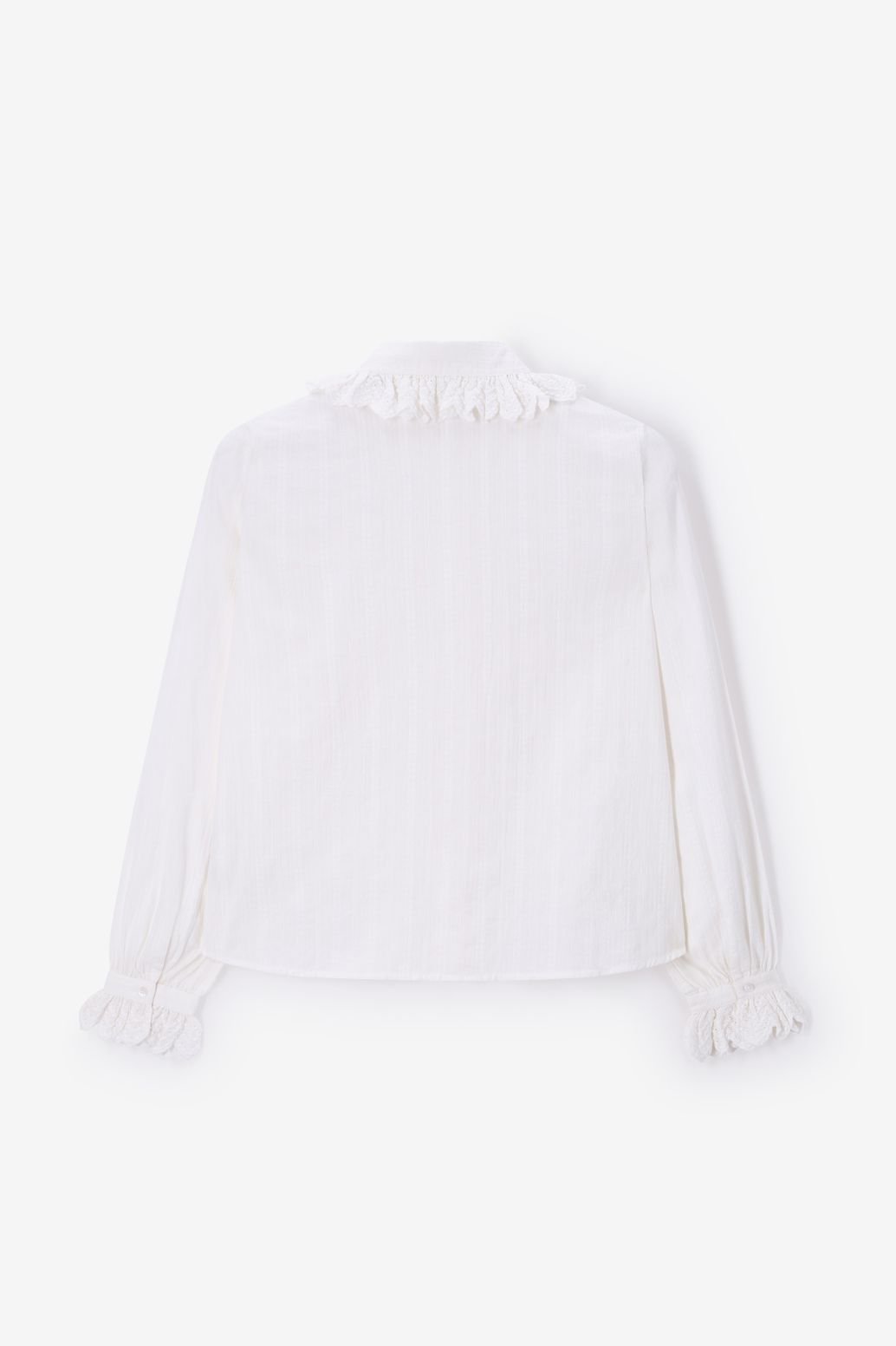 Blouse avec volants - blanc