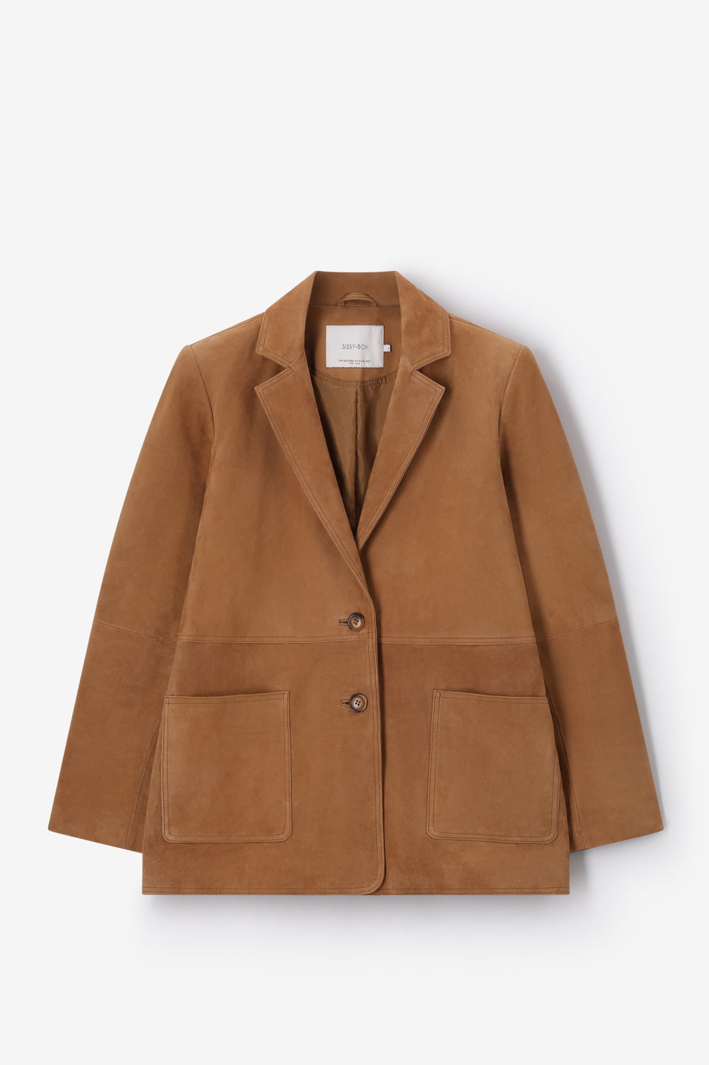 Lichtbruine suède blazer