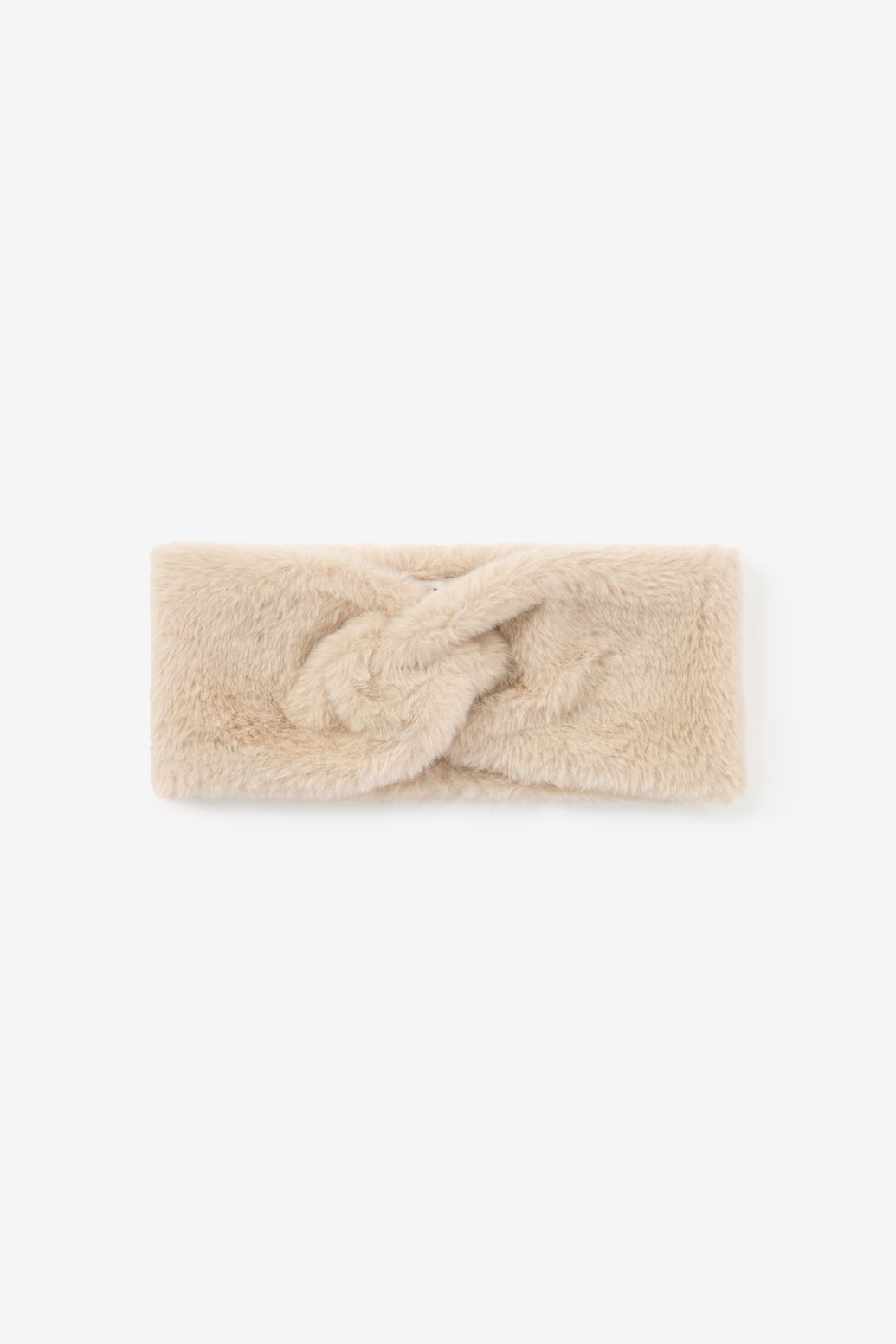 Beige teddy haarband