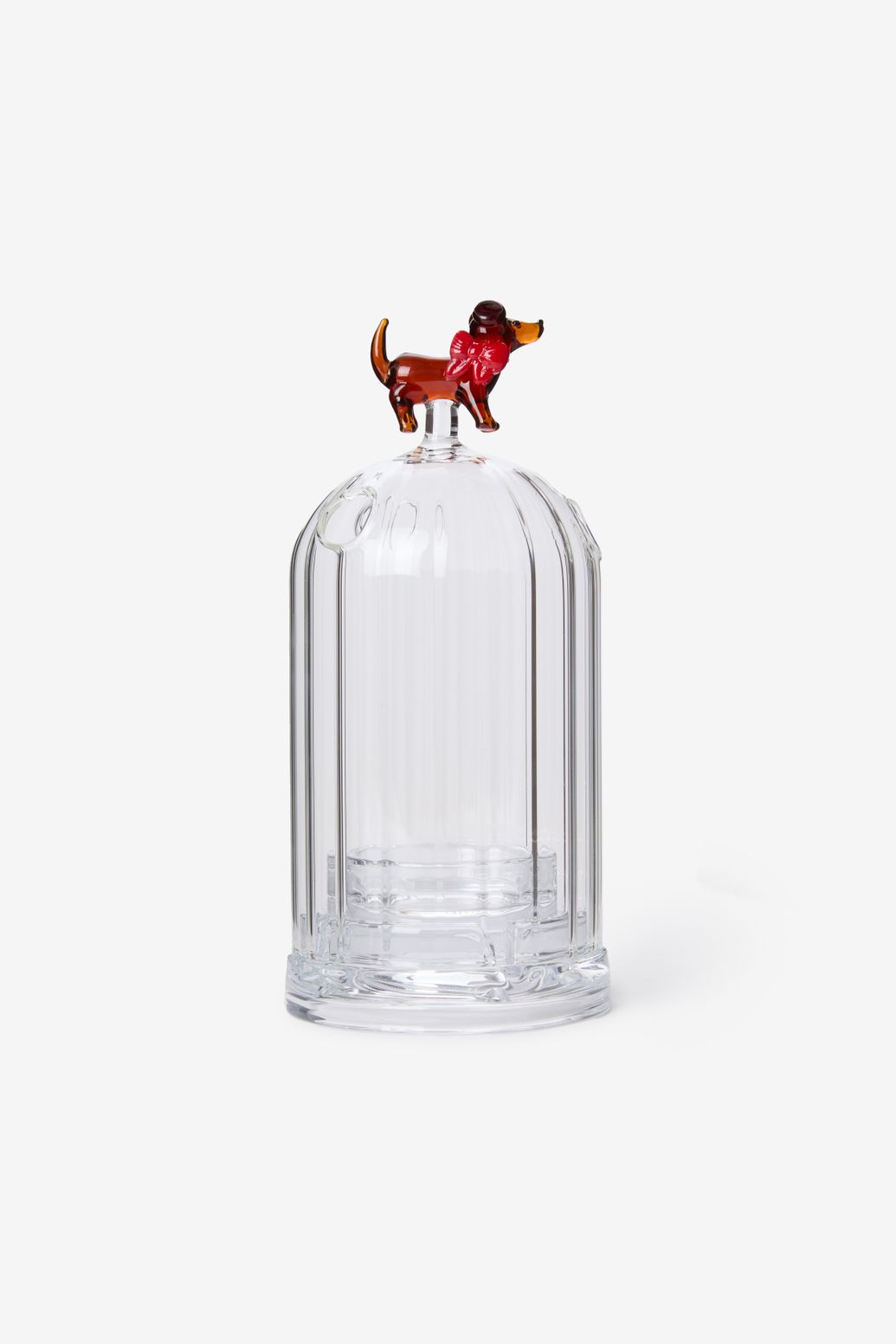 Photophore en verre avec chien