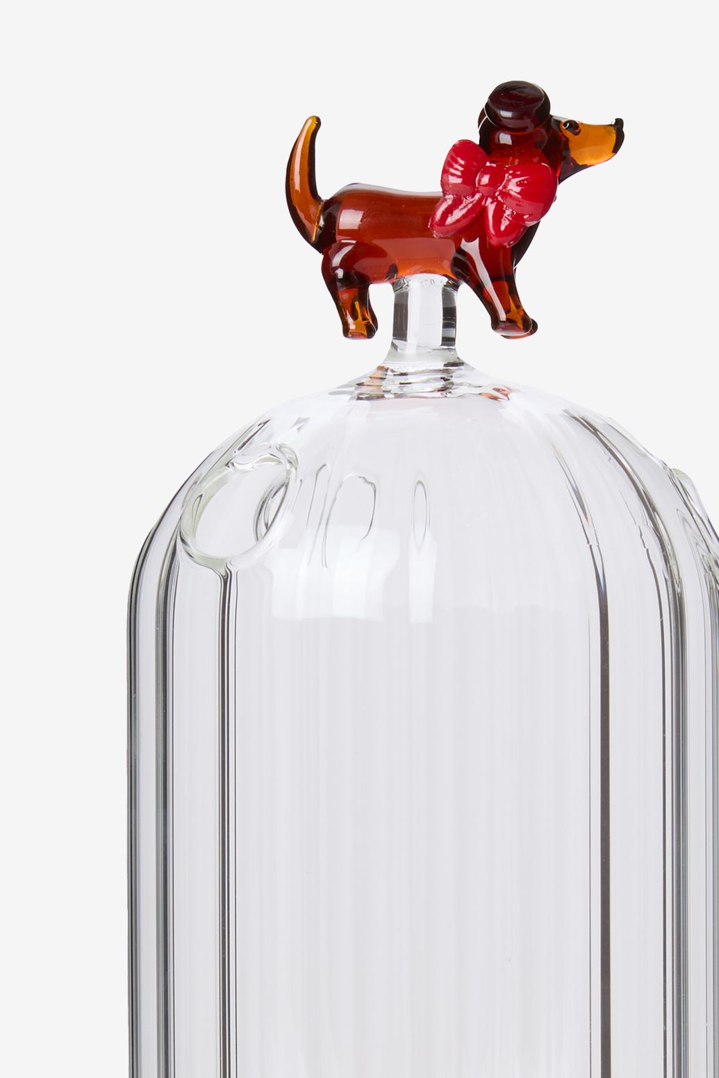 Glas-Teelichthalter mit Dackel-Detail