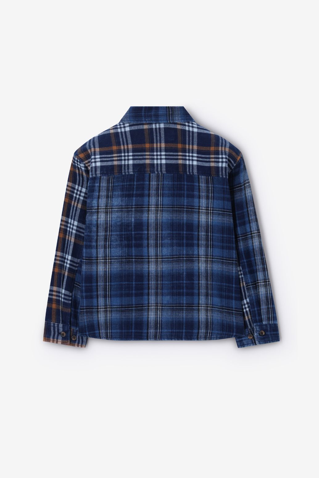 Blauw geruit overhemd