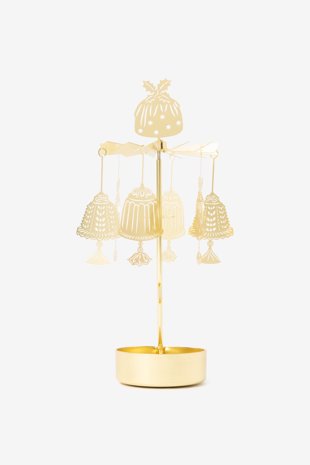 Gouden waxinelichtdraaier met cutie pie