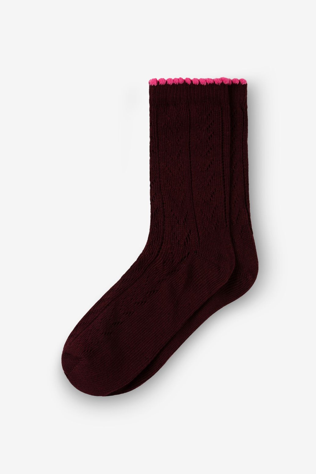 Chaussettes ajourées - rouge foncé