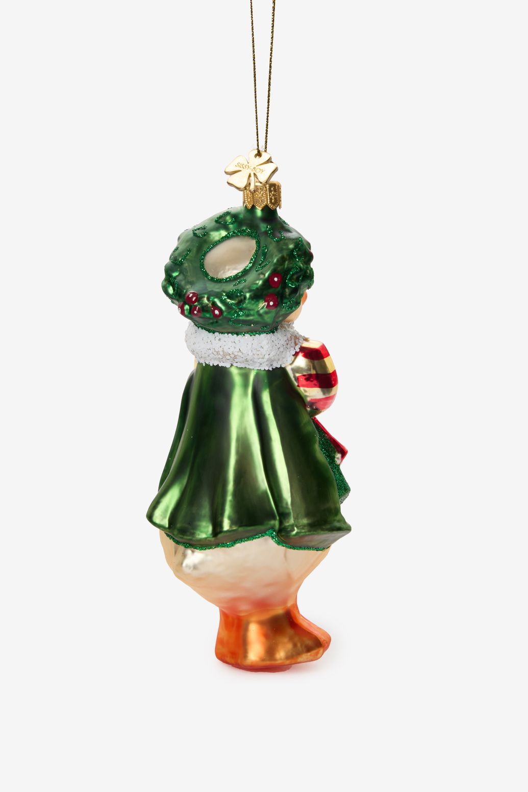 Kerst ornament gans met strik