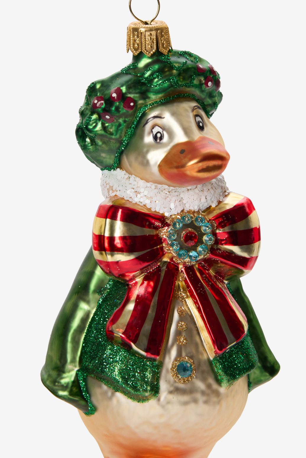 Kerst ornament gans met strik