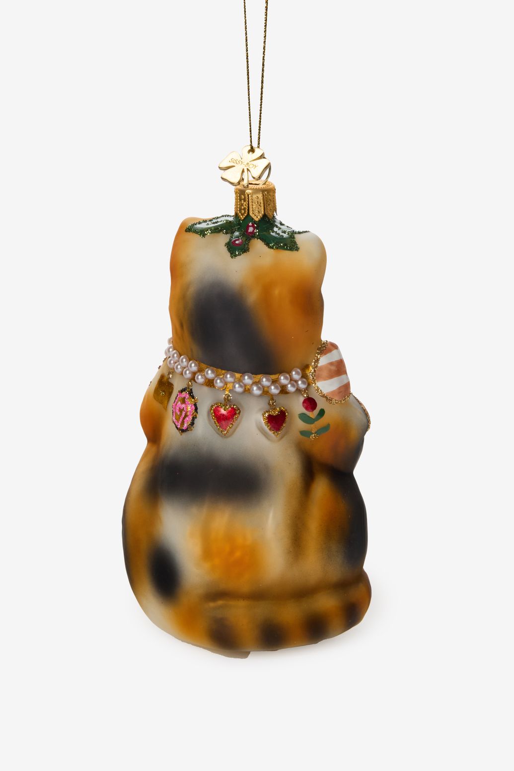Kerst ornament kat met charms