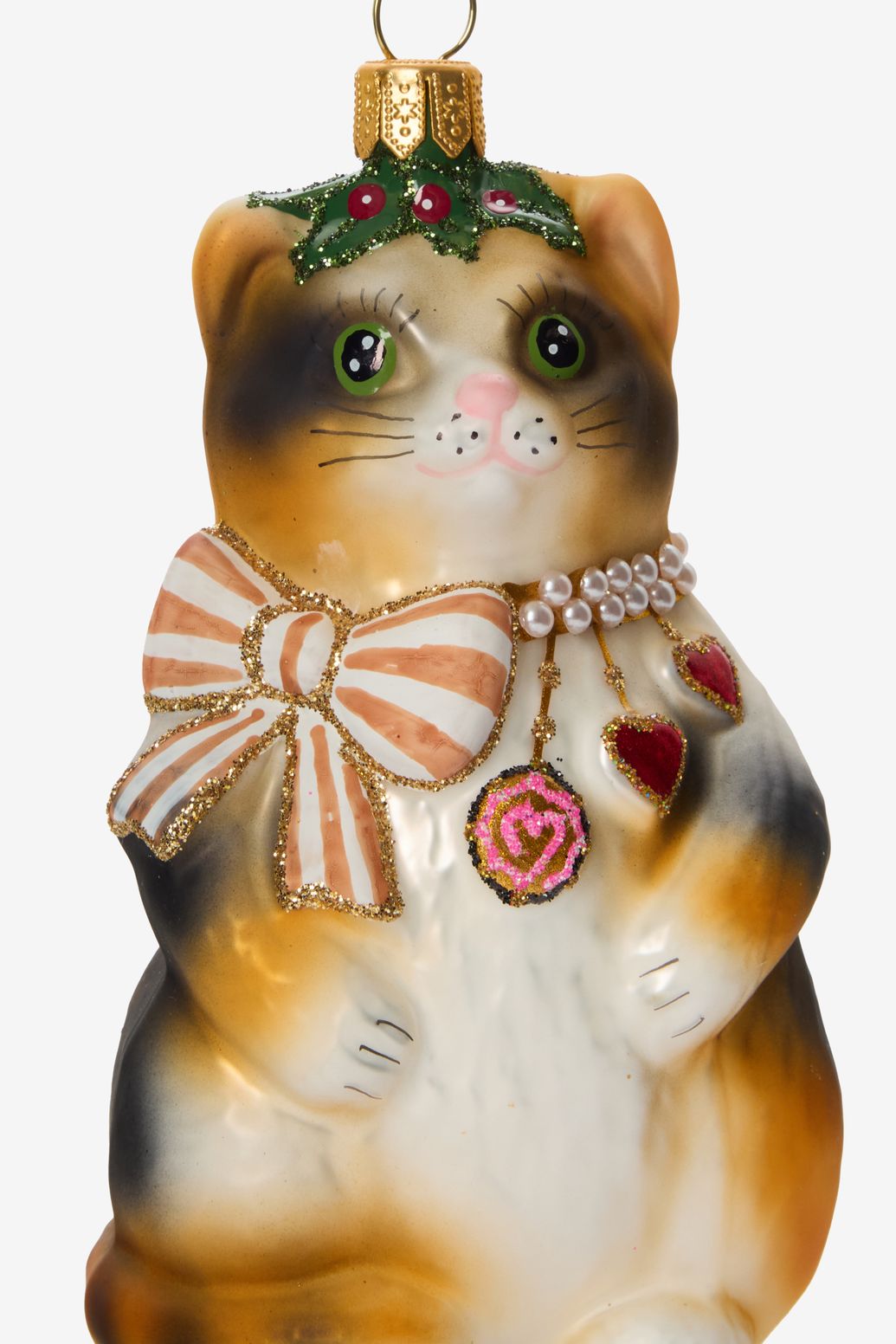 Kerst ornament kat met charms